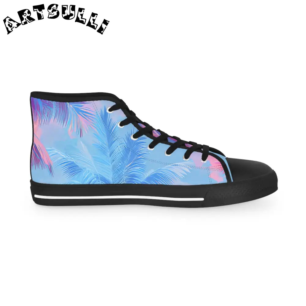 JAKKOUTTHEBXX Ethereal Pastel Palms Men’s High Top Sneakers