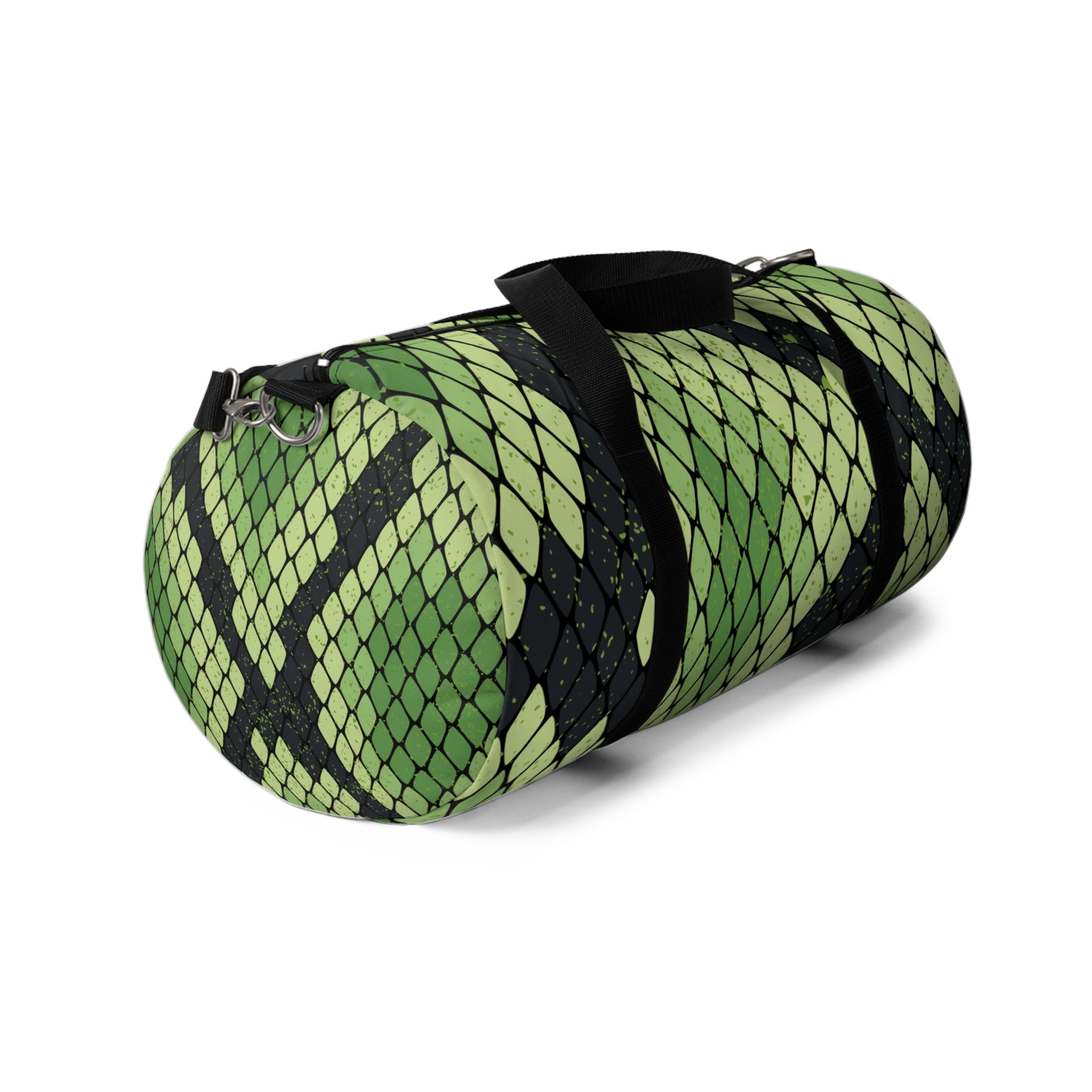 Snake Skin Green and Black Duffel Bag, Artsulli - Art is Long, Life is Short, Bags, , , , , , , 