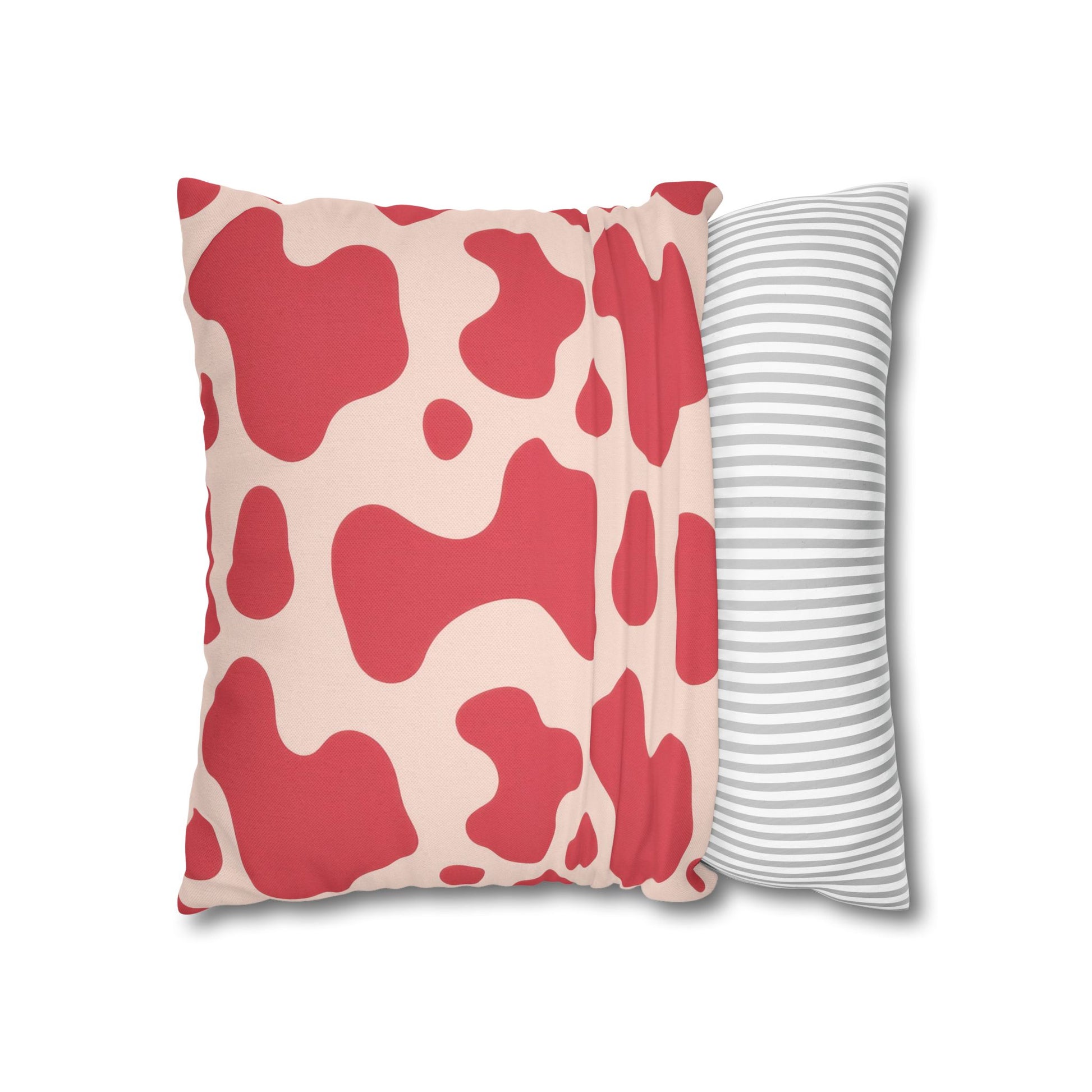 Red Jungle Cow Spun Polyester Square Pillowcase, Artsulli - Art is Long, Life is Short, Home Decor, , , , , , , 