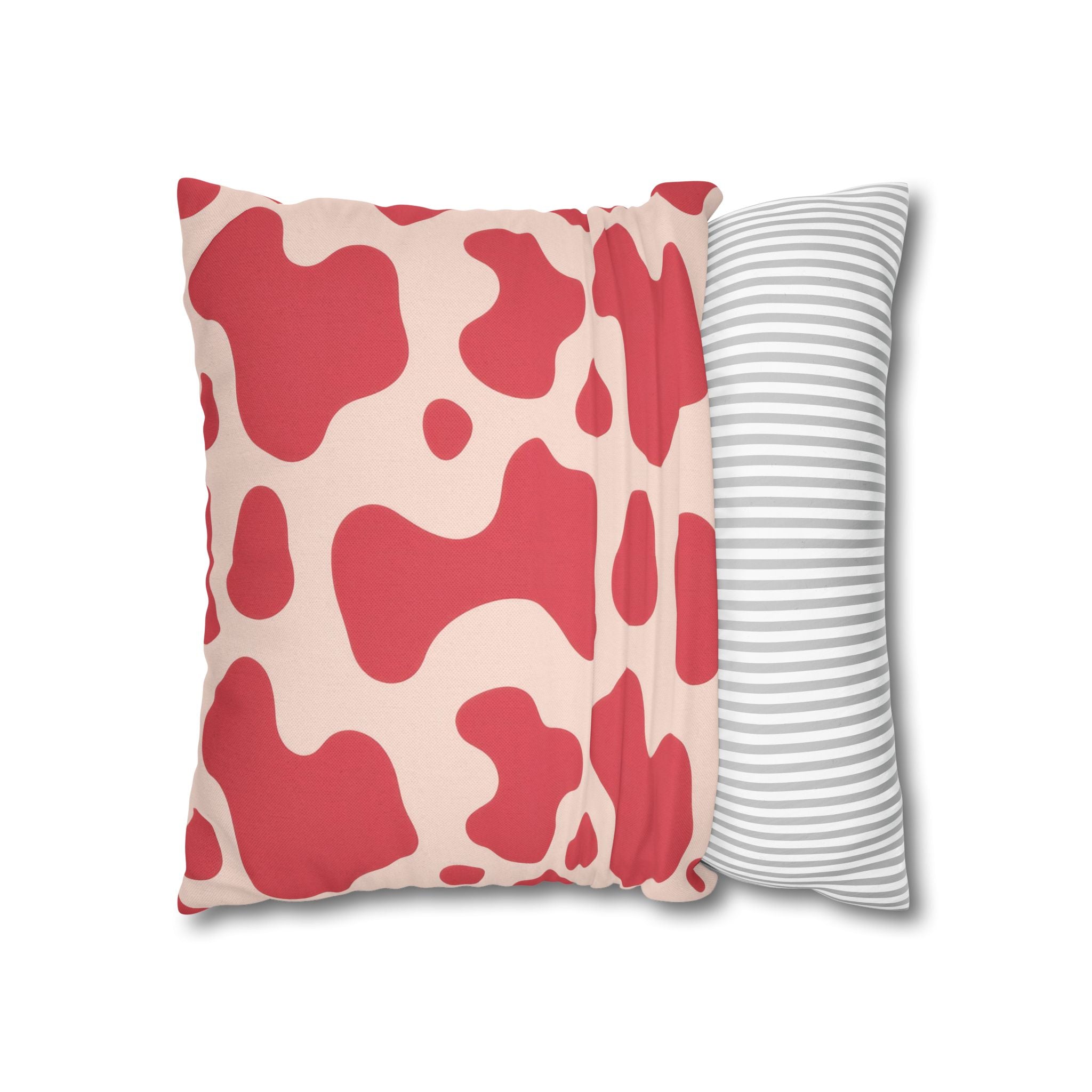 Red Jungle Cow Spun Polyester Square Pillowcase, Artsulli - Art is Long, Life is Short, Home Decor, , , , , , , 