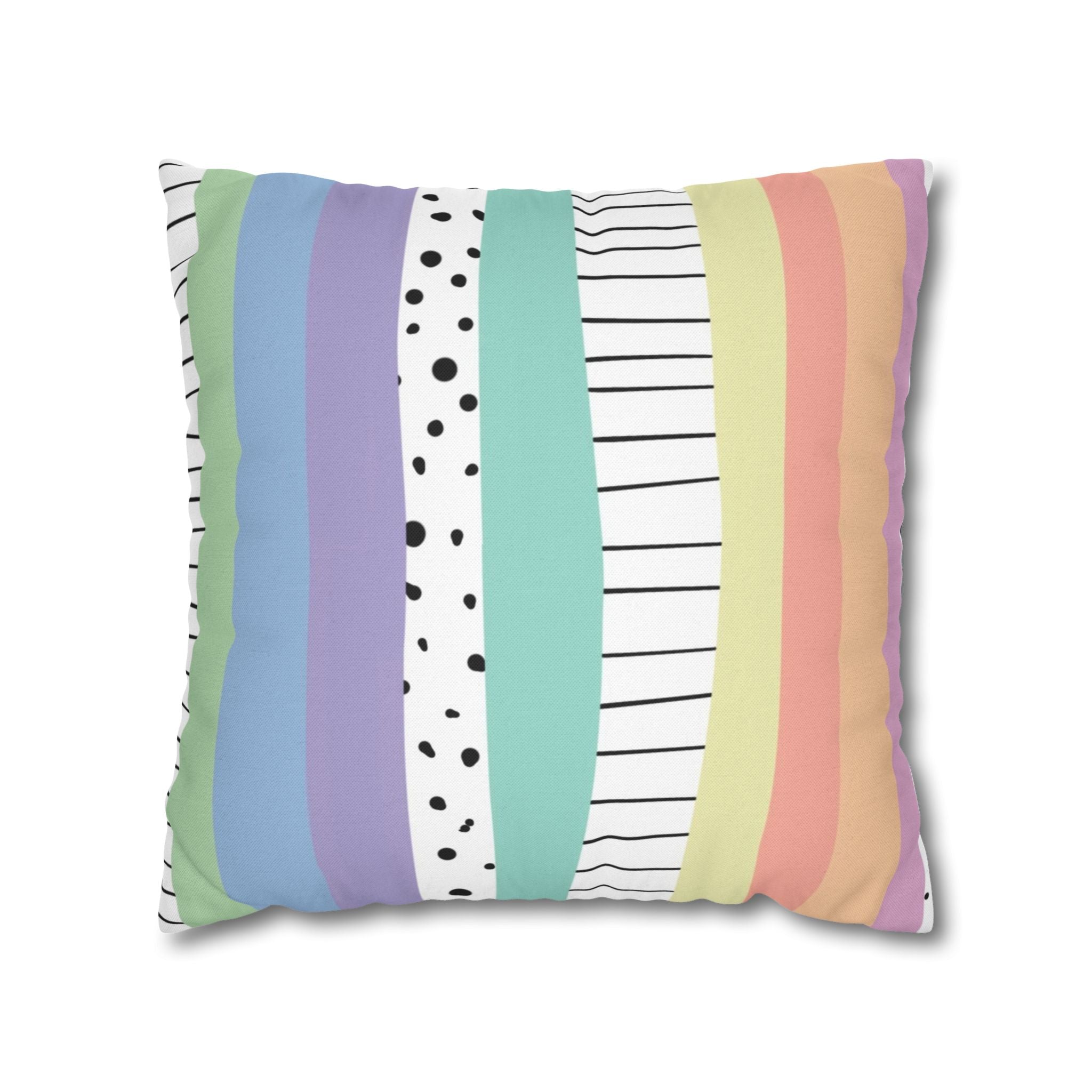 Spun Polyester Square Pillowcase, Artsulli - Art is Long, Life is Short, Home Decor, Size, 18" × 18", , , , , 88134850046560690126