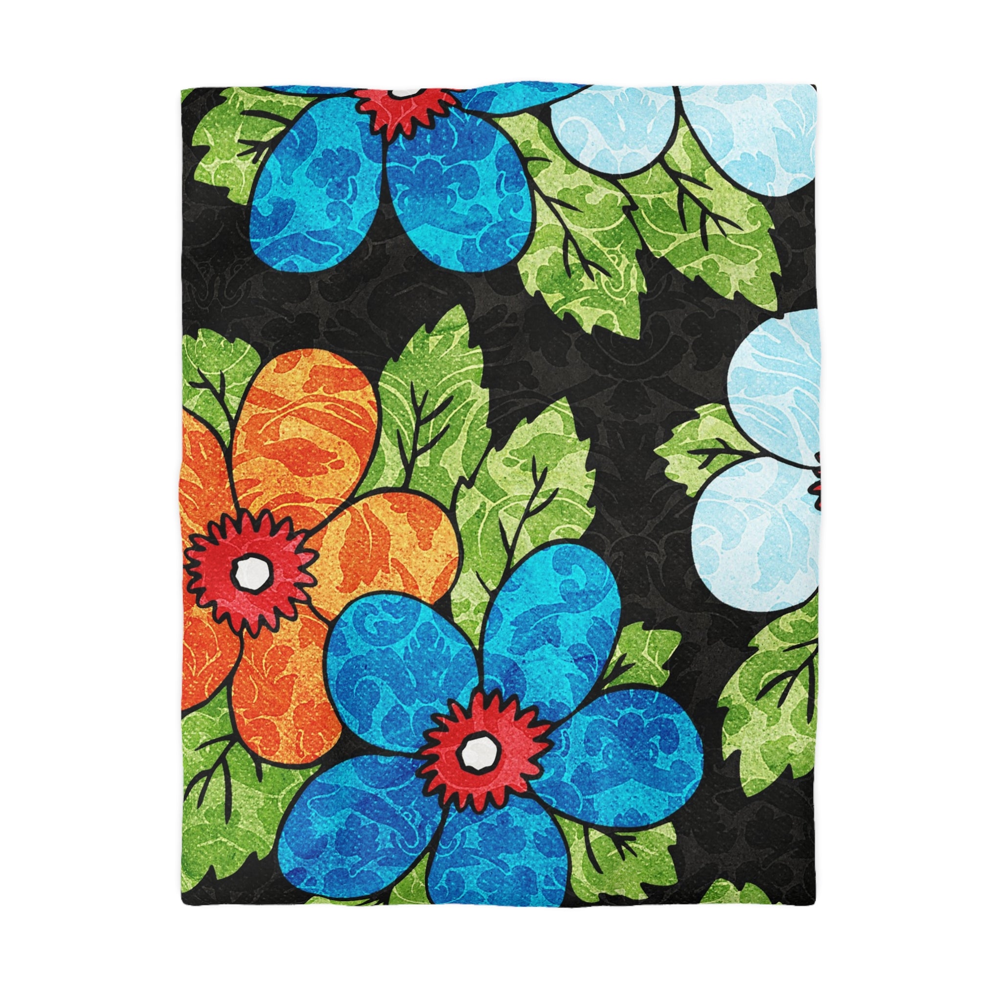 Groovy Black Floral Kl Microfiber Duvet Cover, Artsulli - Art is Long, Life is Short, Home Decor, Size, Twin, Color, Cream, , , 11242854939183728310