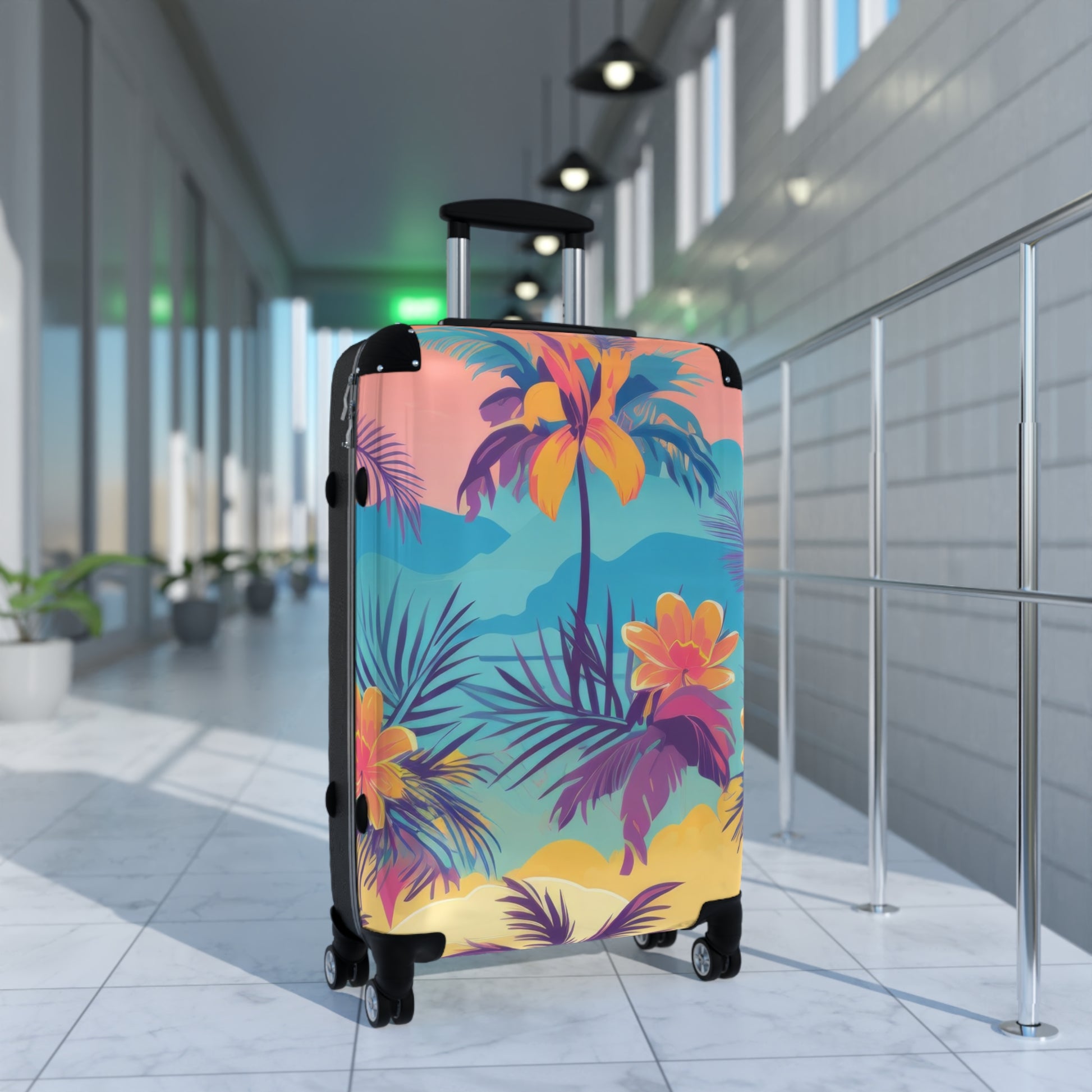 Sunset Paradise Suitcase, Artsulli - Art is Long, Life is Short, Bags, , , , , , , 