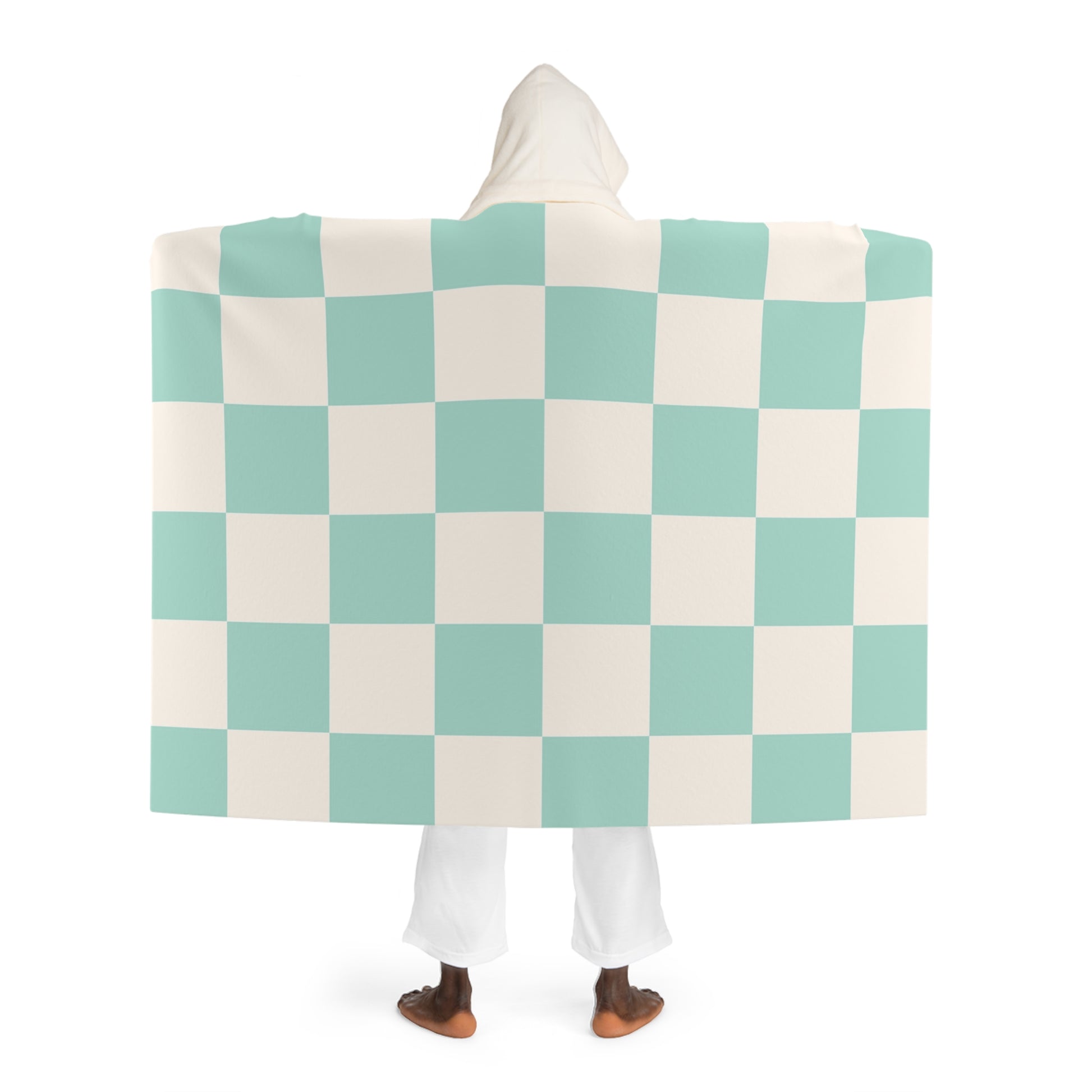 Chessboard Hooded Sherpa Fleece Blanket, Artsulli - Art is Long, Life is Short, All Over Prints, , , , , , , 