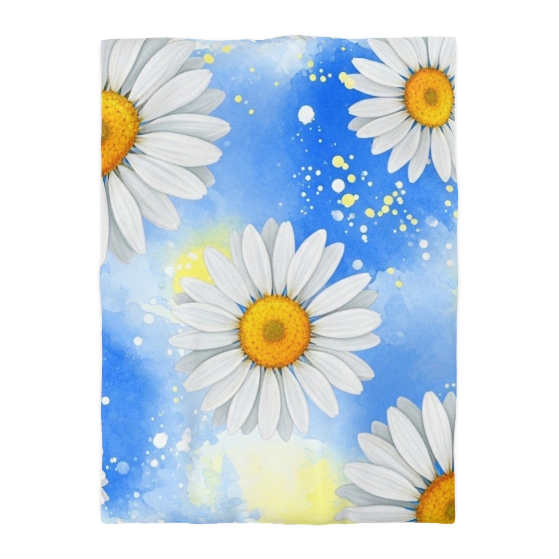 Daisies Microfiber Duvet Cover, Artsulli - Art is Long, Life is Short, Home Decor, Size, Twin XL, Color, Cream, , , 22117313822762374750