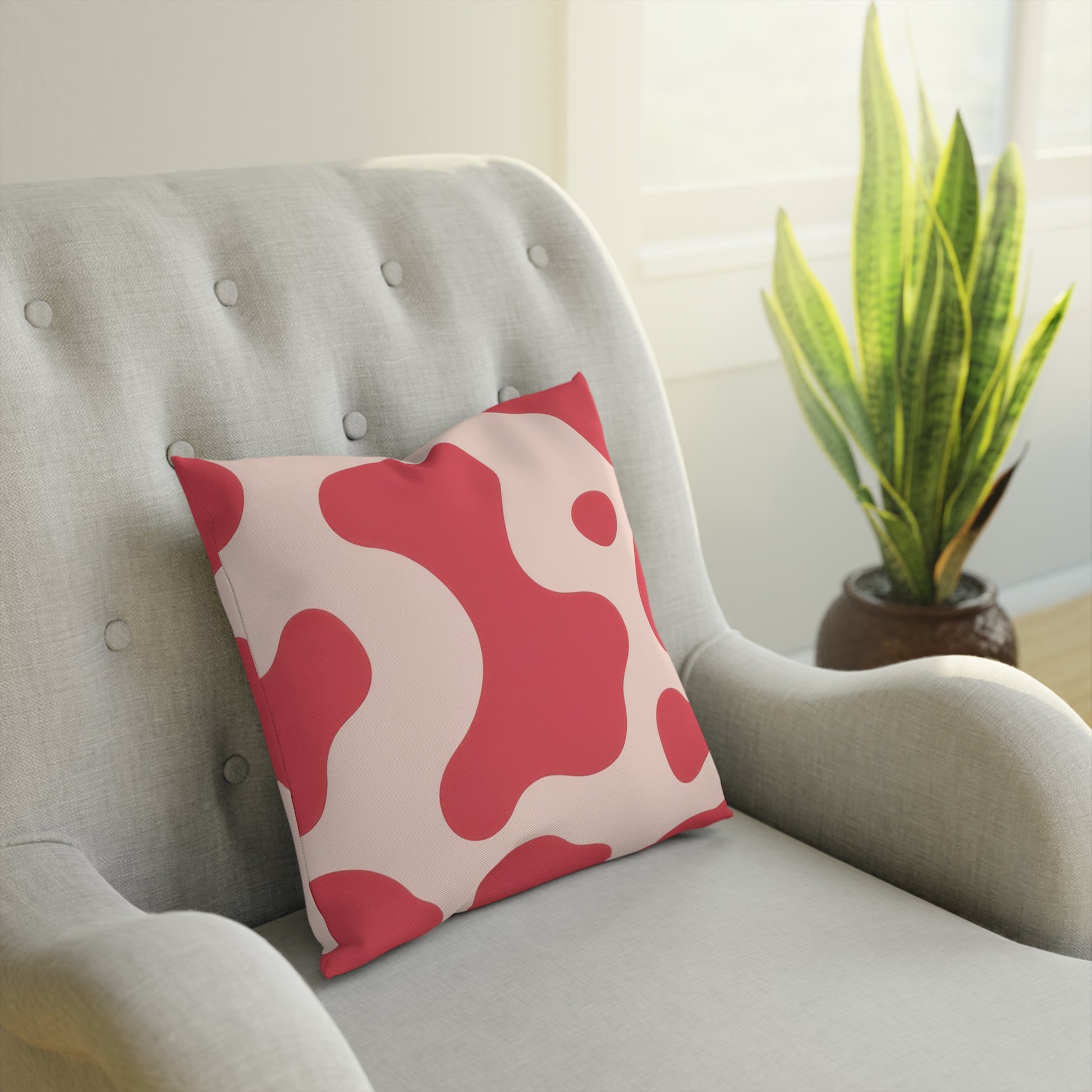 Red Jungle Cow Cushion, Artsulli - Art is Long, Life is Short, Home Decor, , , , , , , 
