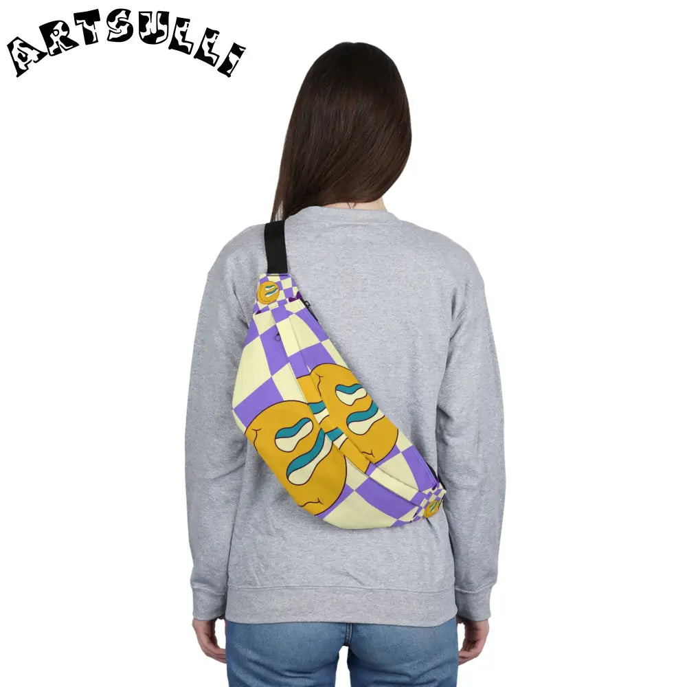 JAKKOUTTHEBXX Trippy Flower Power Motifs Large Fanny Pack