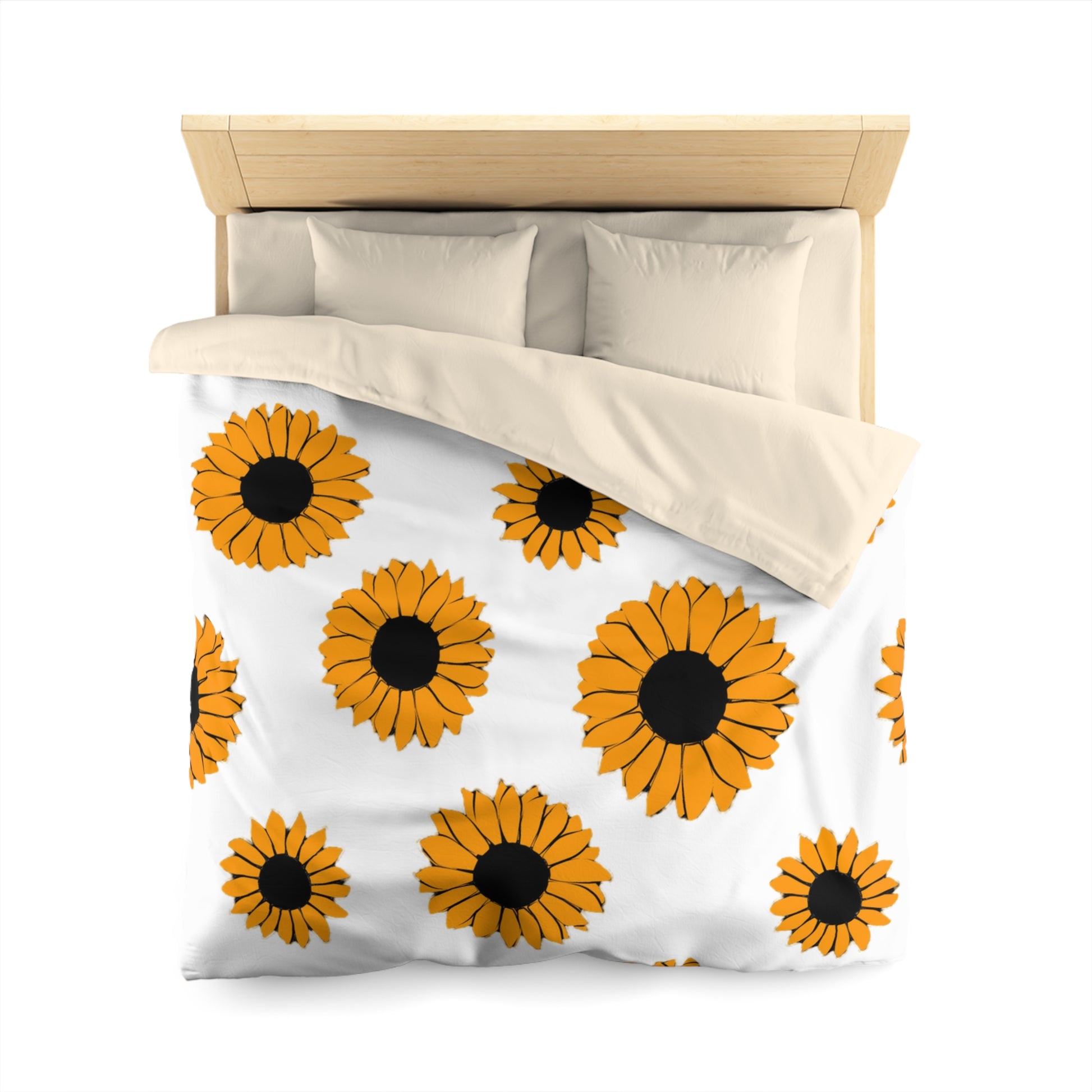 Sunflowers Microfiber Duvet Cover, Artsulli - Art is Long, Life is Short, Home Decor, , , , , , , 
