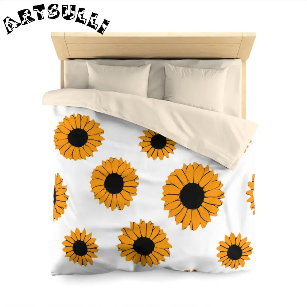 JAKKOUTTHEBXX Sunflowers Microfiber Duvet Cover JAKKOUTTHEBXX