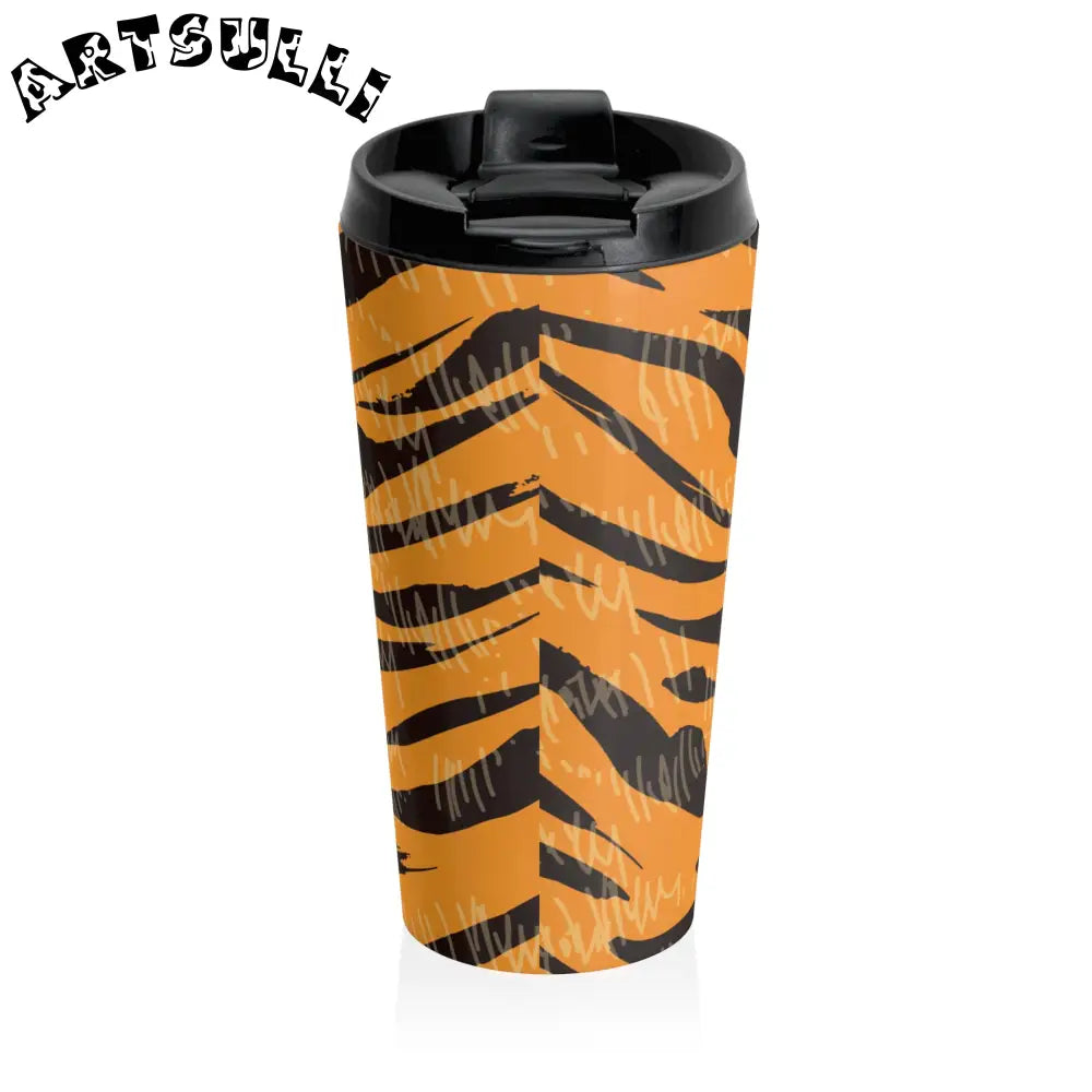 JAKKOUTTHEBXX Tiger Scratches Orange & Black Stainless Steel Travel