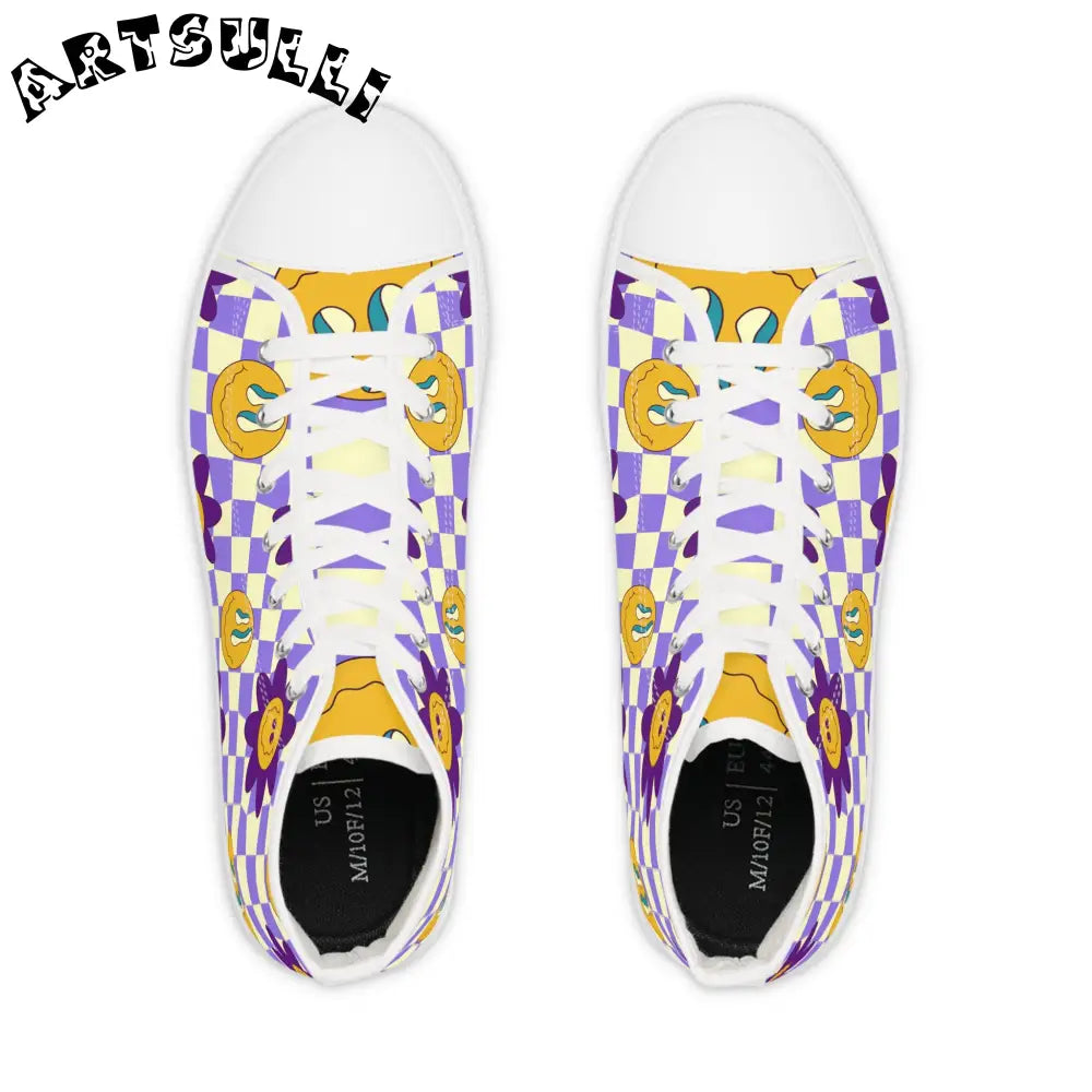 JAKKOUTTHEBXX Trippy Flower Power Motifs II Men’s High Top Sneakers