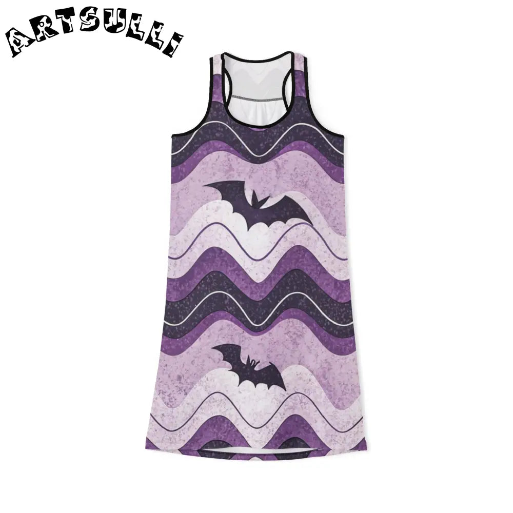JAKKOUTTHEBXX Bat Wave Women’s Racerback Dress (AOP) JAKKOUTTHEBXX