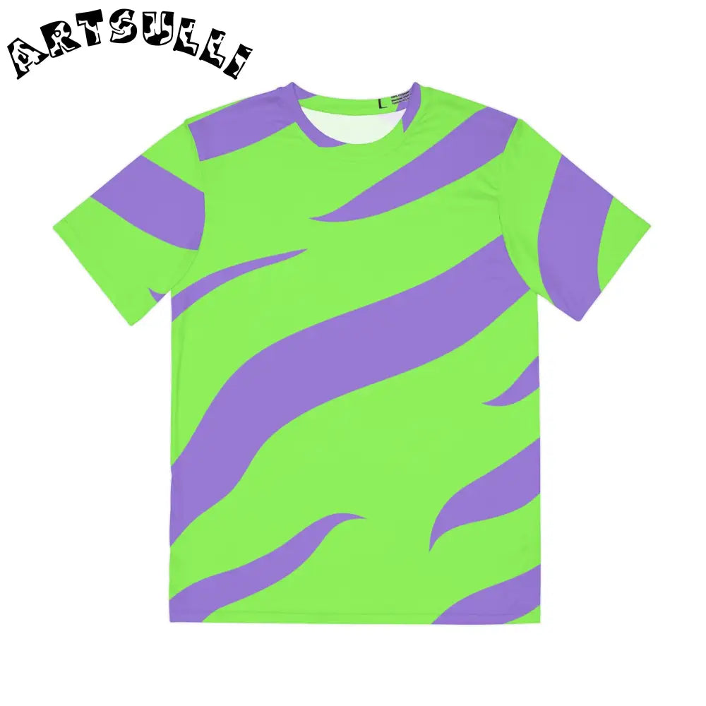 JAKKOUTTHEBXX Tyrannosaurus Print Green and Purple Men’s Polyester