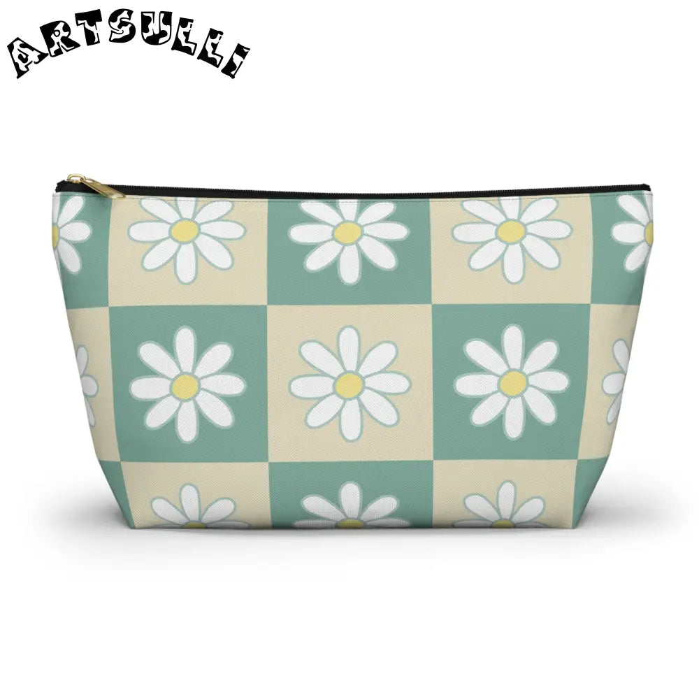 JAKKOUTTHEBXX Retro Daisy Checkerboard II Green and Tan Accessory