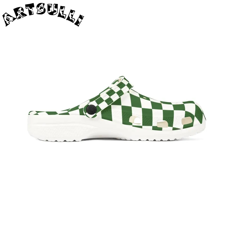 JAKKOUTTHEBXX Checkerboard White and Dark Green EVA Foam Rubber