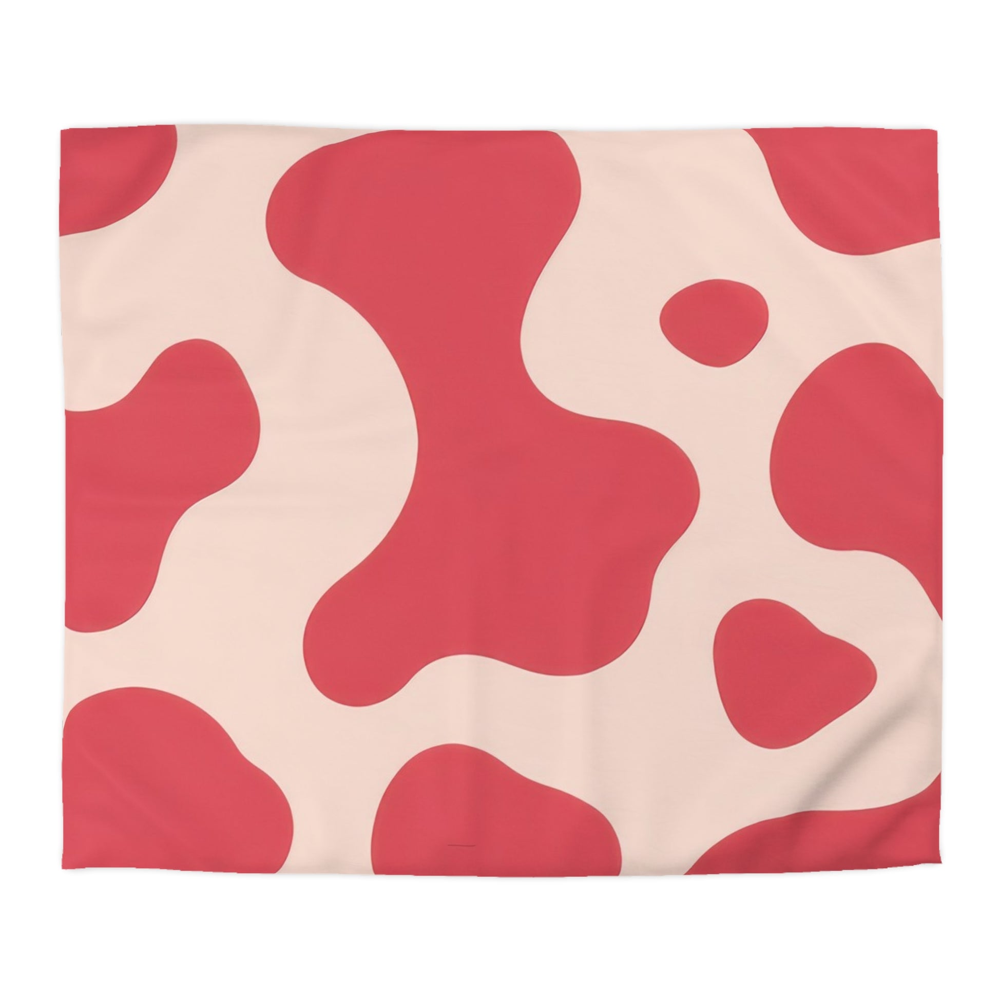 Red Jungle Cow Microfiber Duvet Cover, Artsulli - Art is Long, Life is Short, Home Decor, Size, King, Color, Cream, , , 46227440310071286637