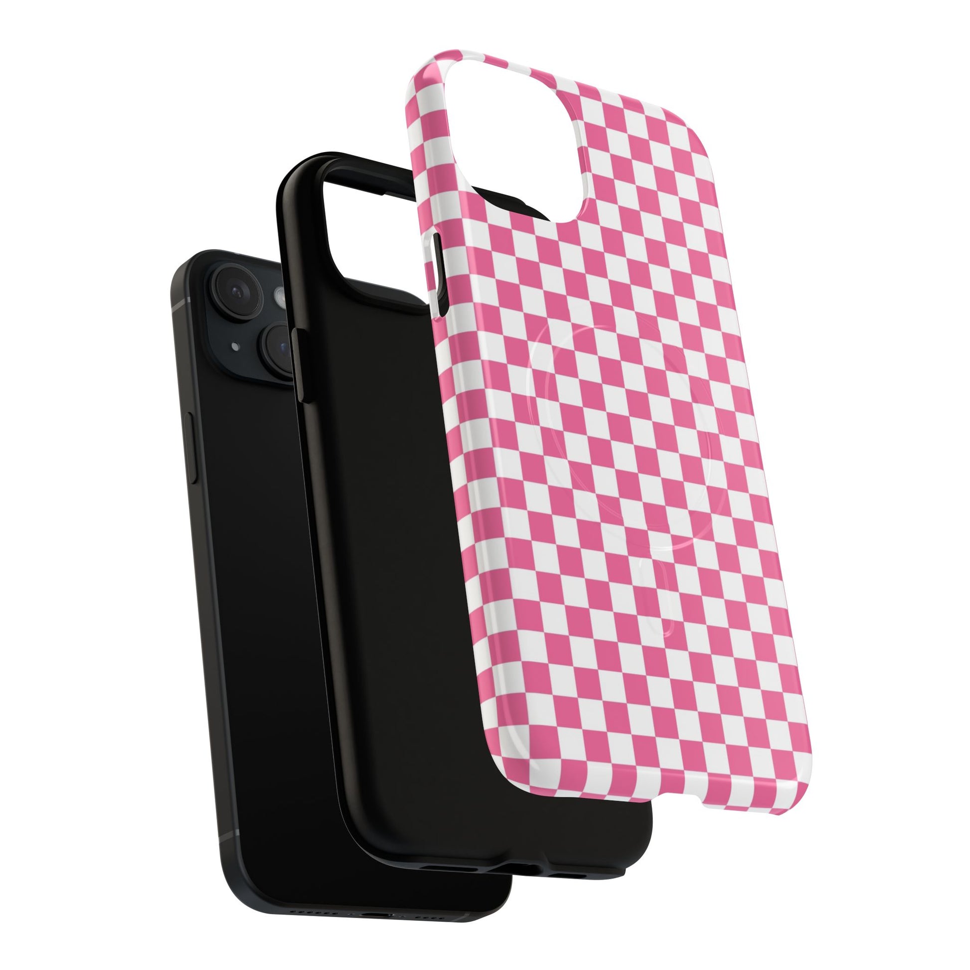 Yuyushiki Pink Check Tough Magnetic Cases, Artsulli - Art is Long, Life is Short, Phone Case, , , , , , , 