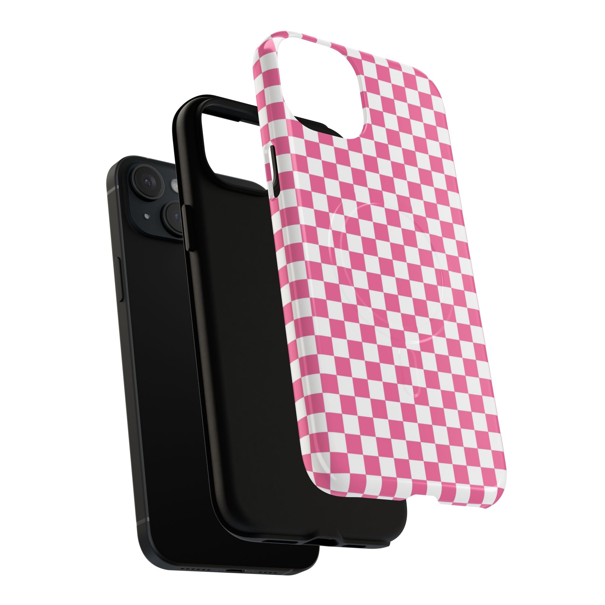 Yuyushiki Pink Check Tough Magnetic Cases, Artsulli - Art is Long, Life is Short, Phone Case, , , , , , , 