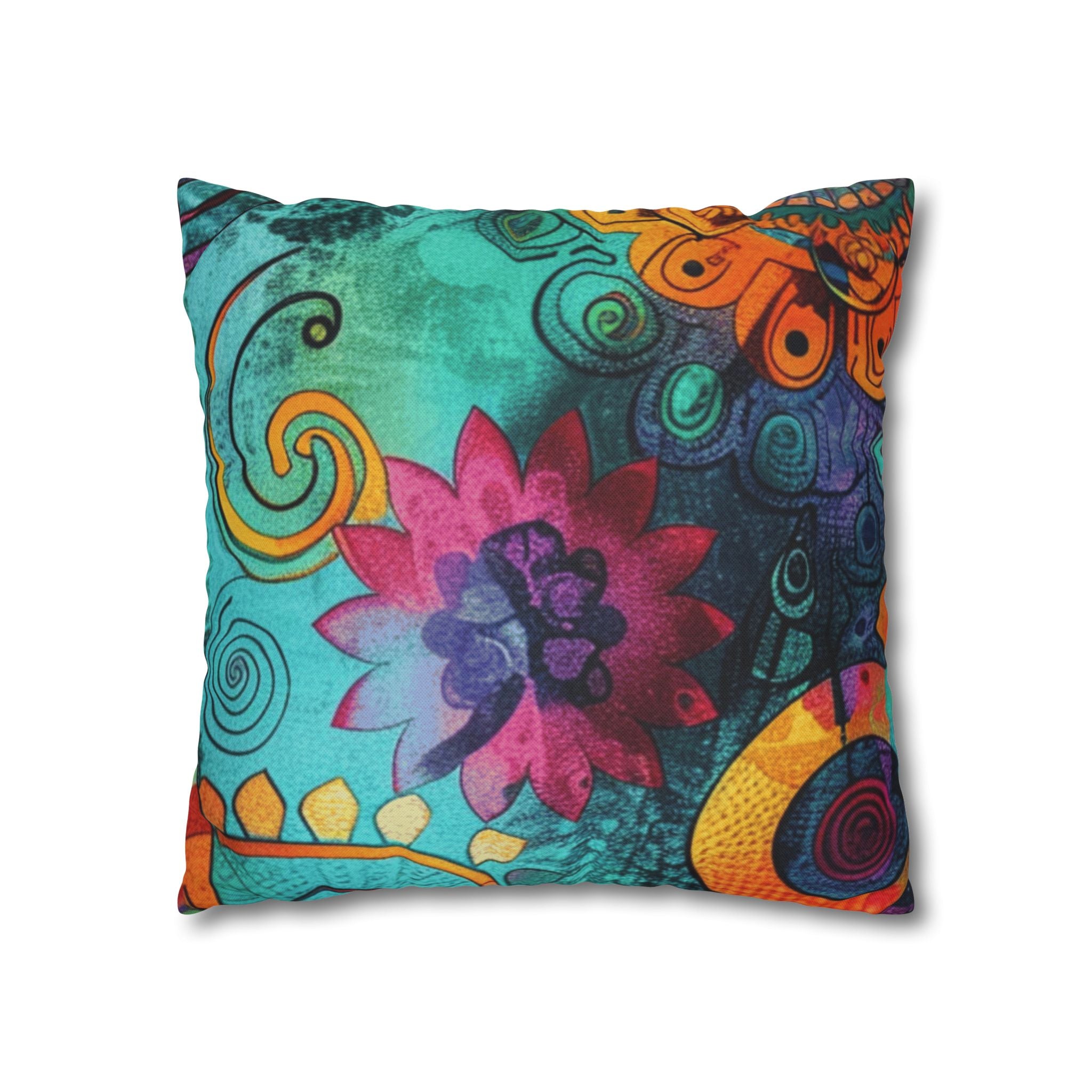 Spun Polyester Square Pillowcase
