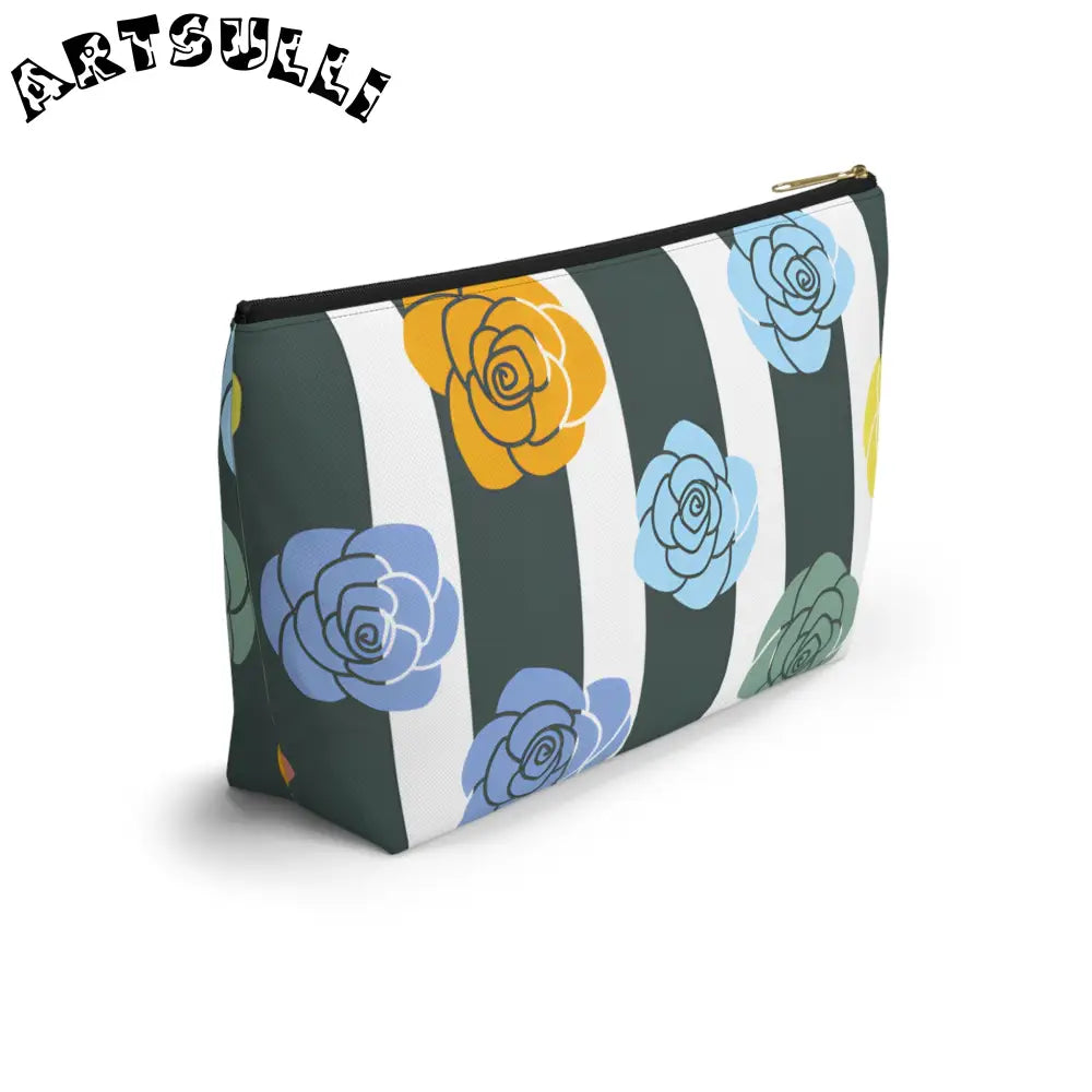 JAKKOUTTHEBXX Stripes x Roses II Black and White Accessory Pouch w