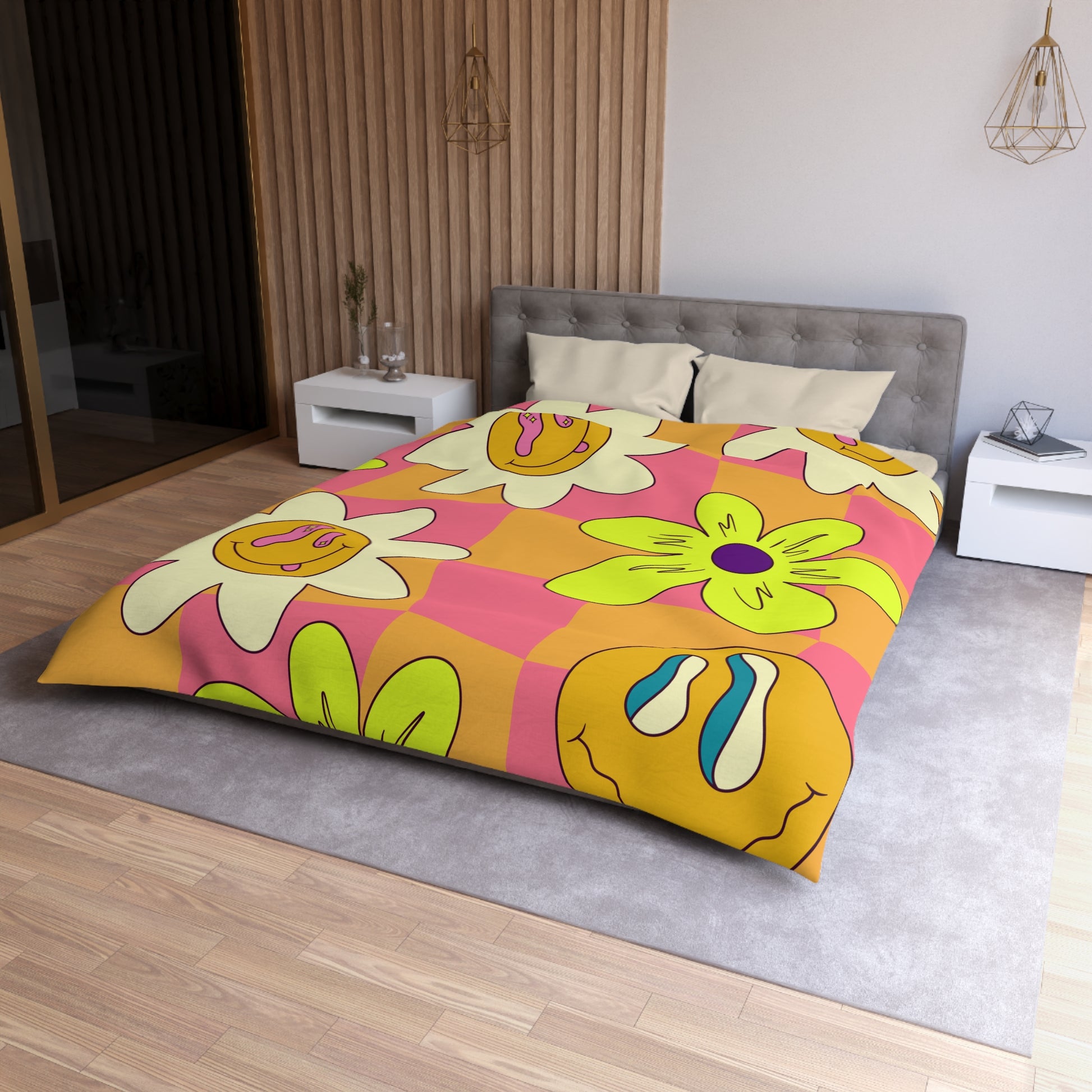 Trippy Sour Face Rave Microfiber Duvet Cover, Artsulli - Art is Long, Life is Short, Home Decor, , , , , , , 