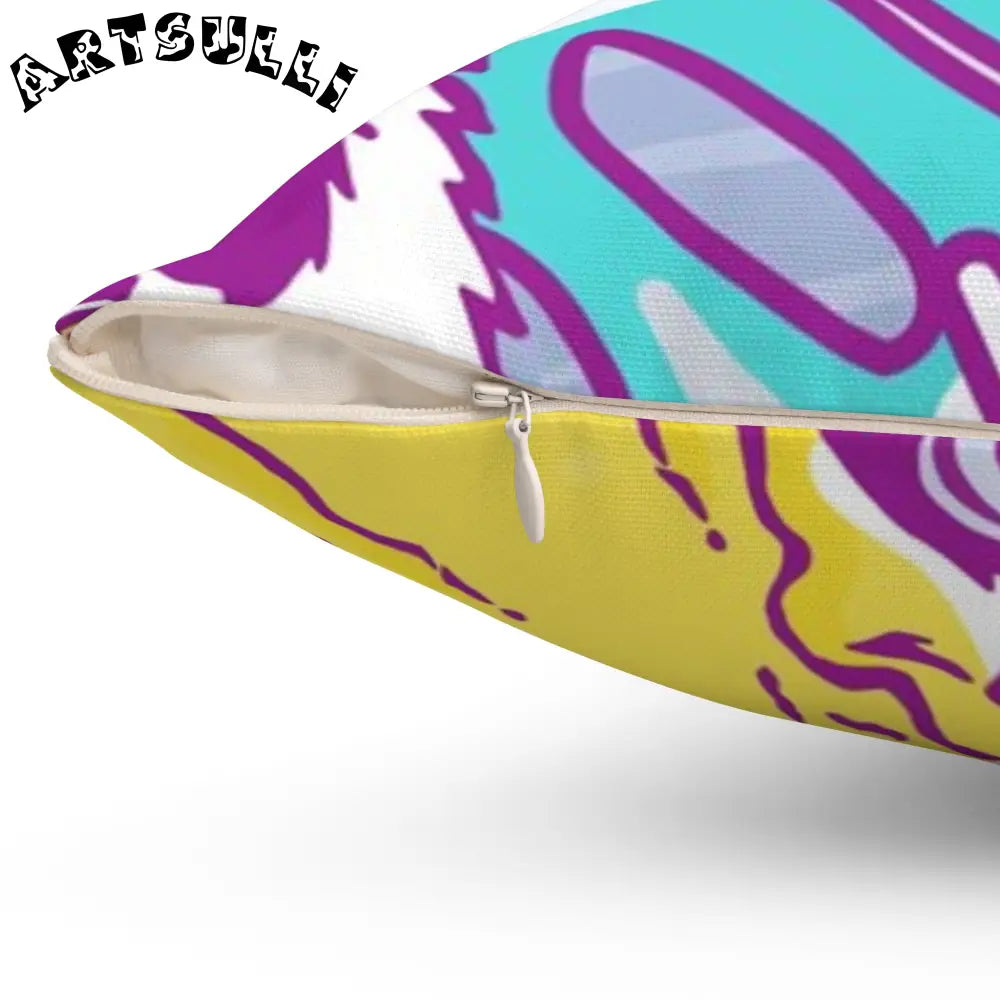 JAKKOUTTHEBXX Tropical Floral Tigers Torquise and Purple Spun