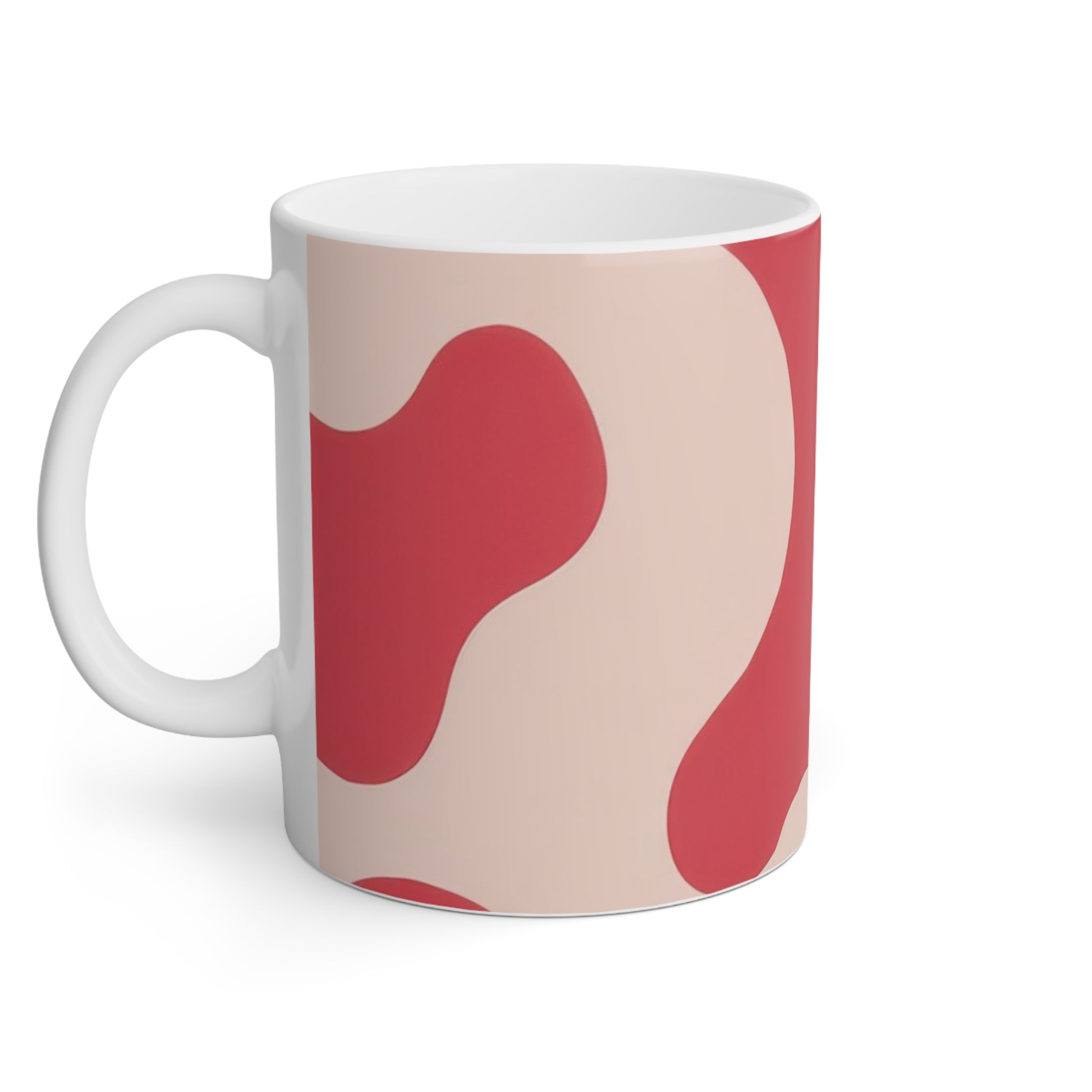 Red Jungle Cow White Mug, 11oz, Artsulli - Art is Long, Life is Short, Mug, , , , , , , 