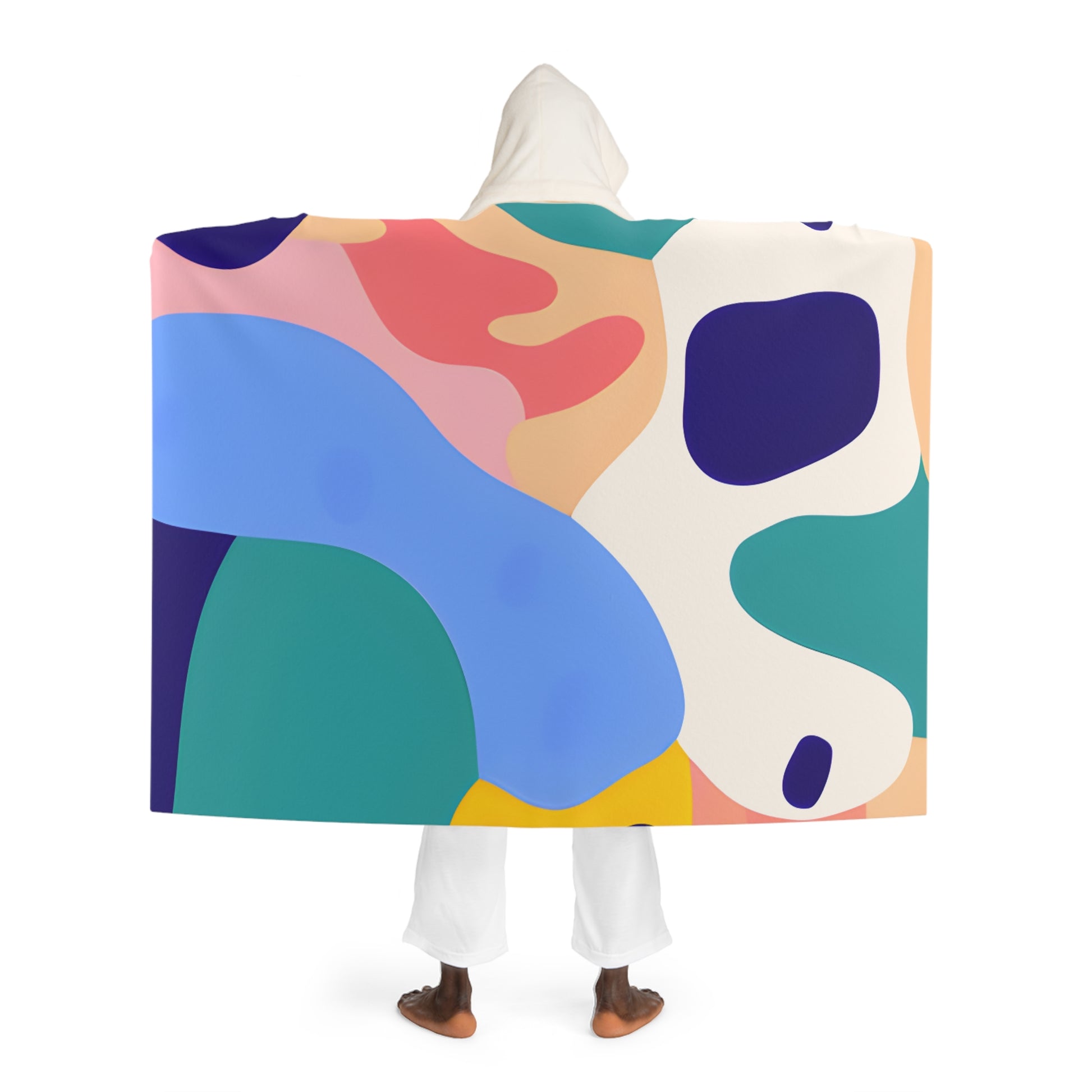 Lush Risograph Jungle Hooded Sherpa Fleece Blanket, Artsulli - Art is Long, Life is Short, All Over Prints, , , , , , , 