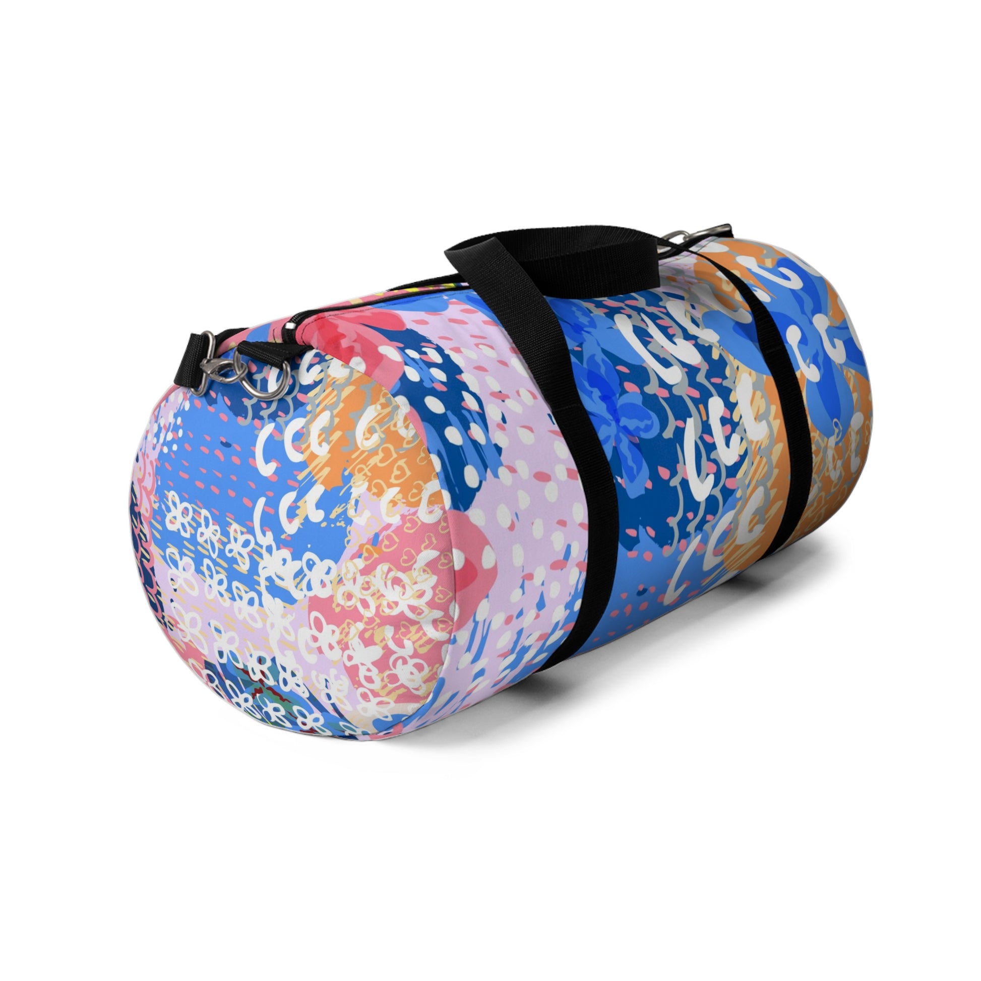 Flowers x Doodles x Hearts Multi-Color Duffel Bag, Artsulli - Art is Long, Life is Short, Bags, , , , , , , 