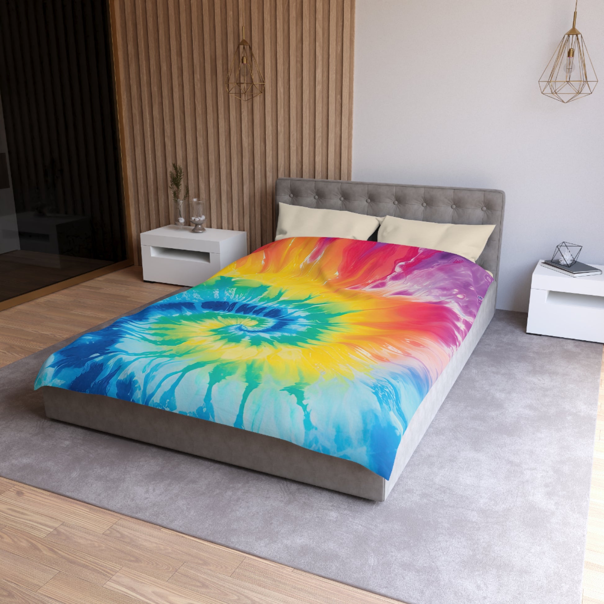 Tie Dye Microfiber Duvet Cover, Artsulli - Art is Long, Life is Short, Home Decor, , , , , , , 