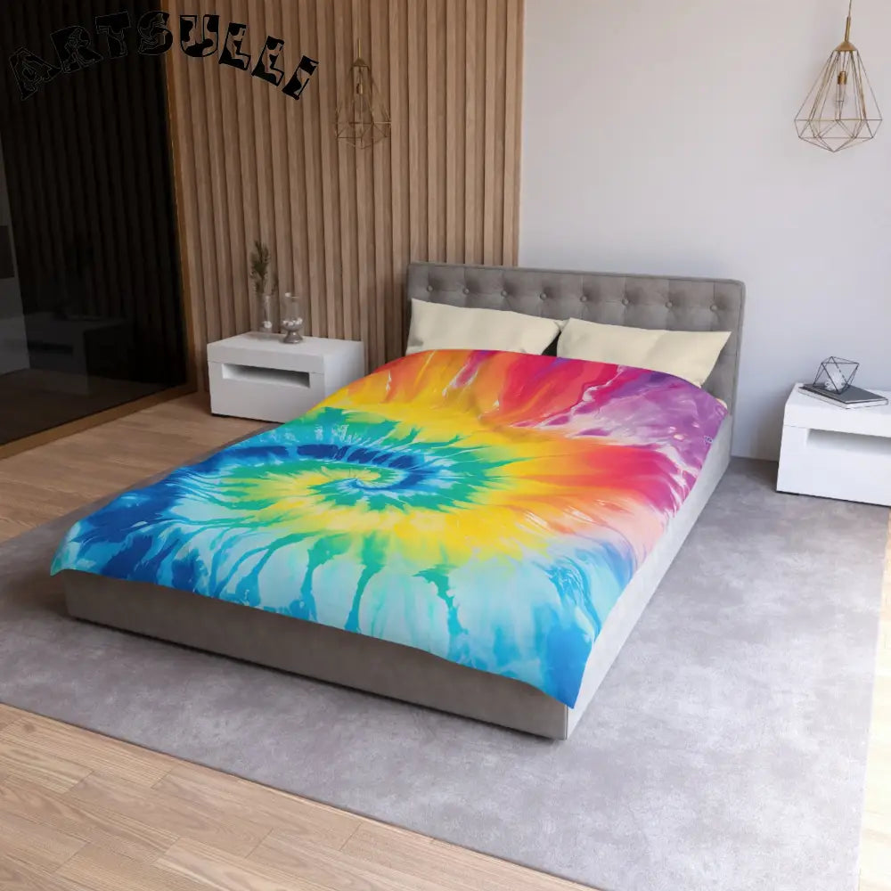 JAKKOUTTHEBXX Tie Dye Spiral Rainbow Duvet Cover 2025