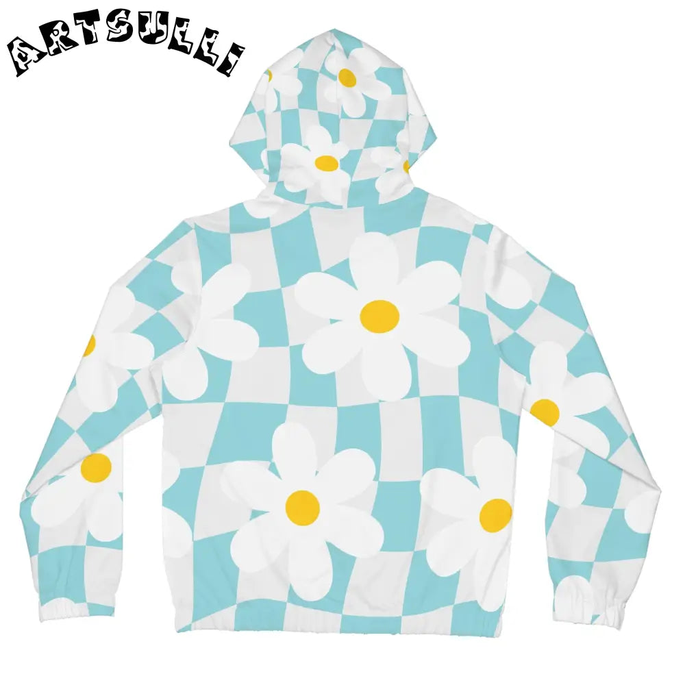 JAKKOUTTHEBXX Trippy Check Garden Women’s Full-Zip Hoodie (AOP)