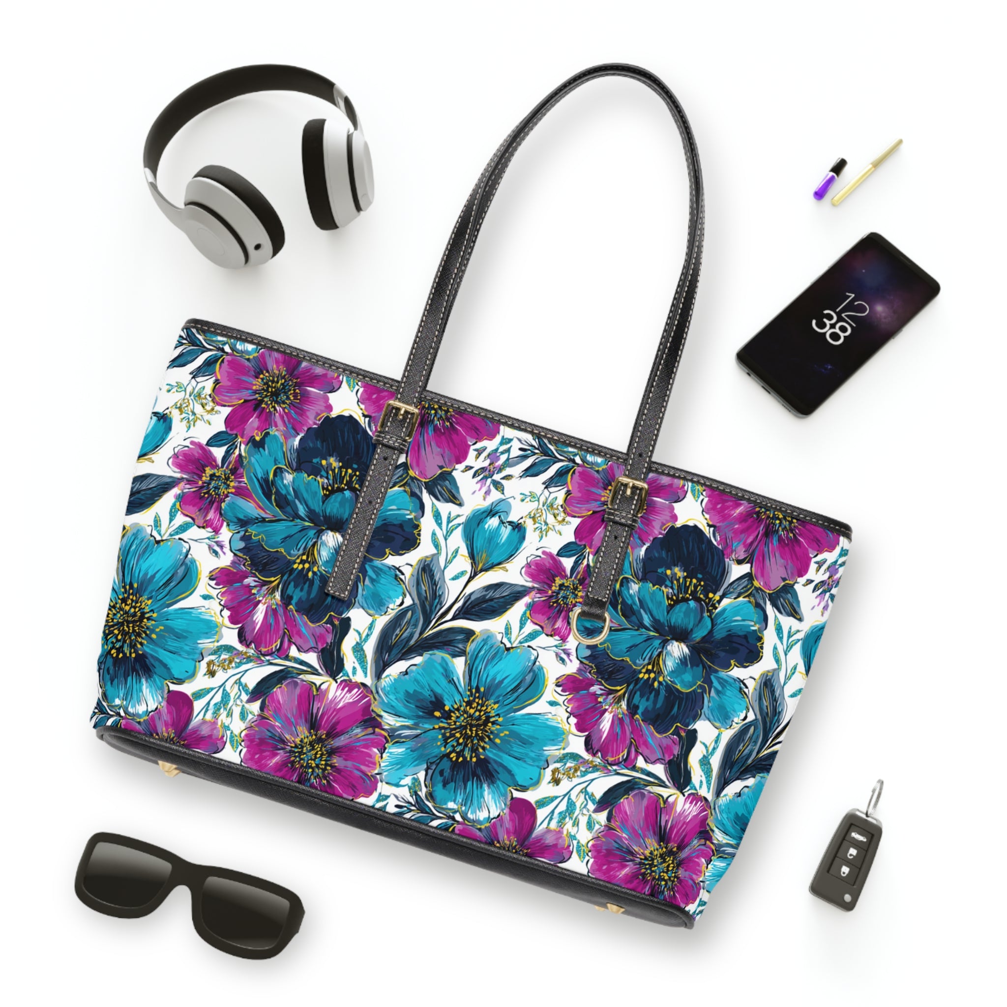 PU Leather Shoulder Bag, Artsulli - Art is Long, Life is Short, Bags, , , , , , , 