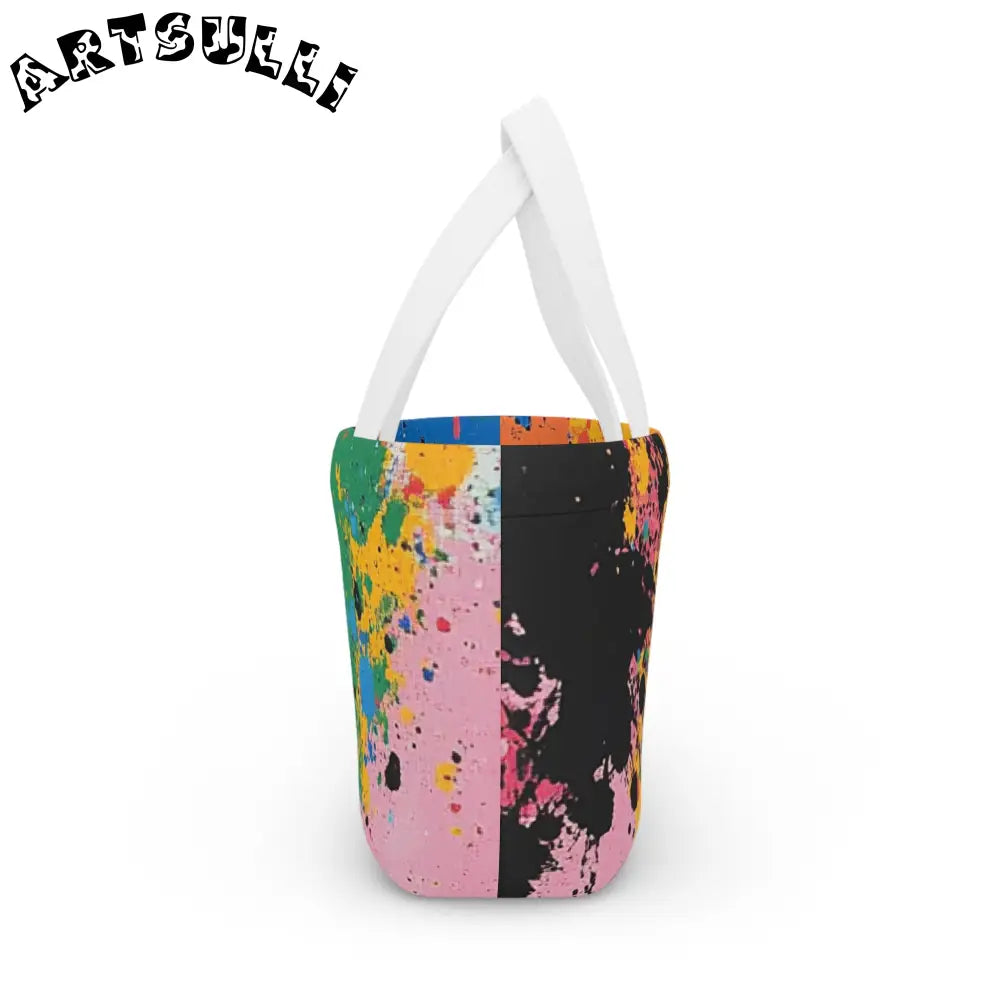 JAKKOUTTHEBXX The Colors Of Paint Splatter Lunch Bag JAKKOUTTHEBXX