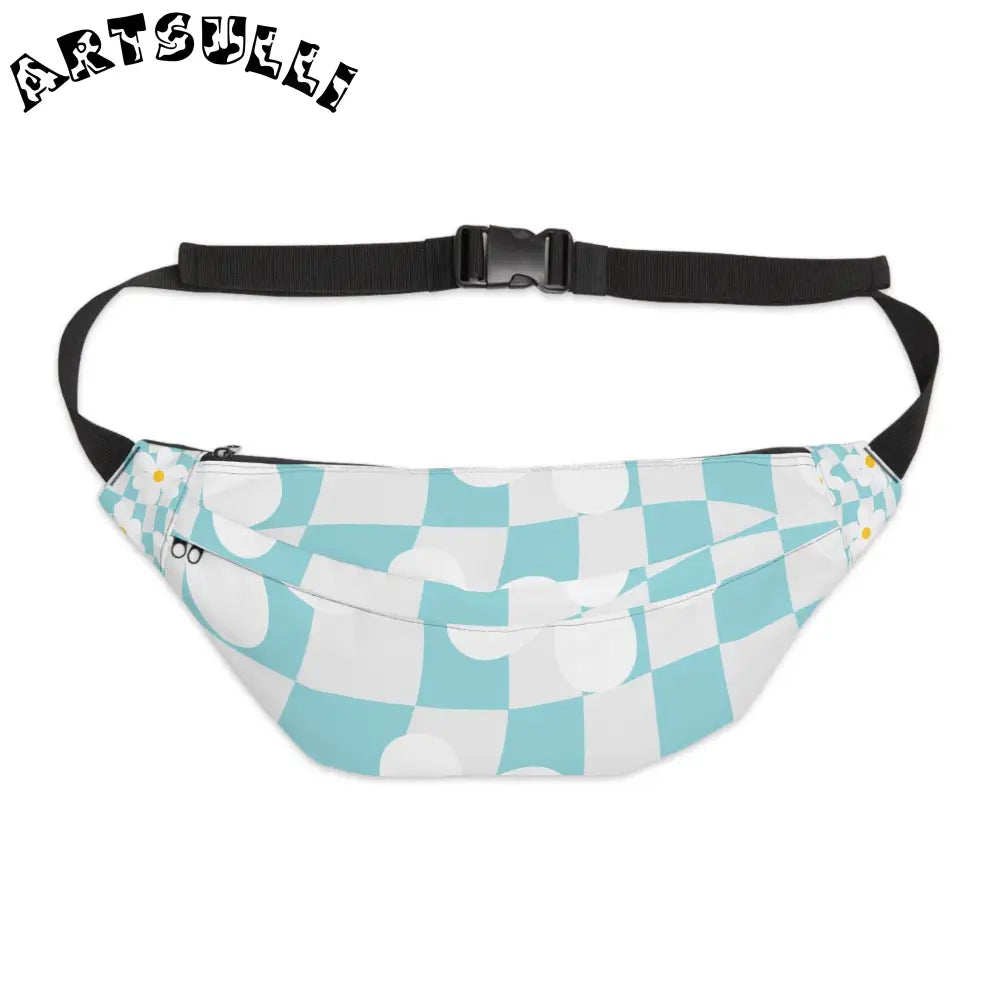 JAKKOUTTHEBXX Trippy Check Garden Large Fanny Pack JAKKOUTTHEBXX