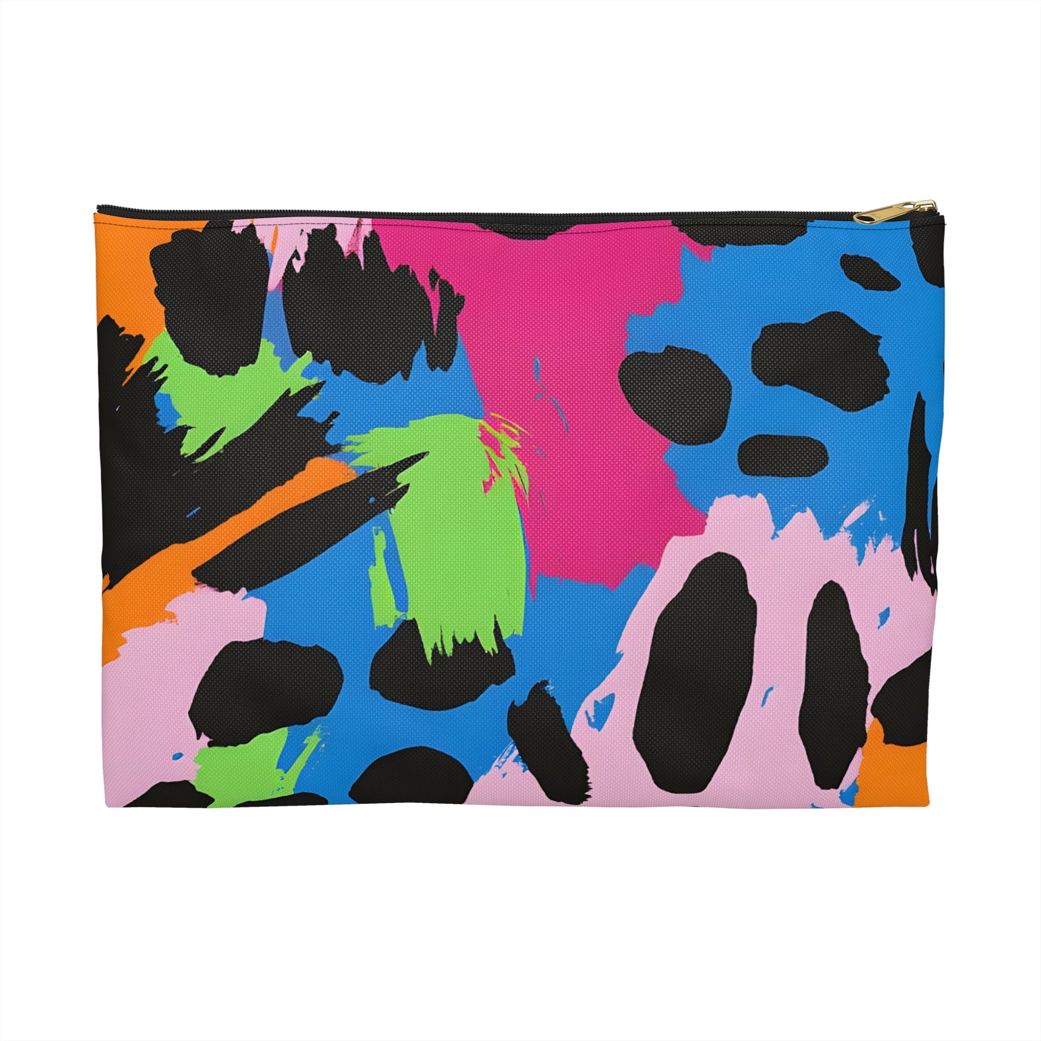 90s Neon Accessory Pouch, Artsulli - Art is Long, Life is Short, Bags, Size, Large, Color, Black zipper, , , 59608430763101795237