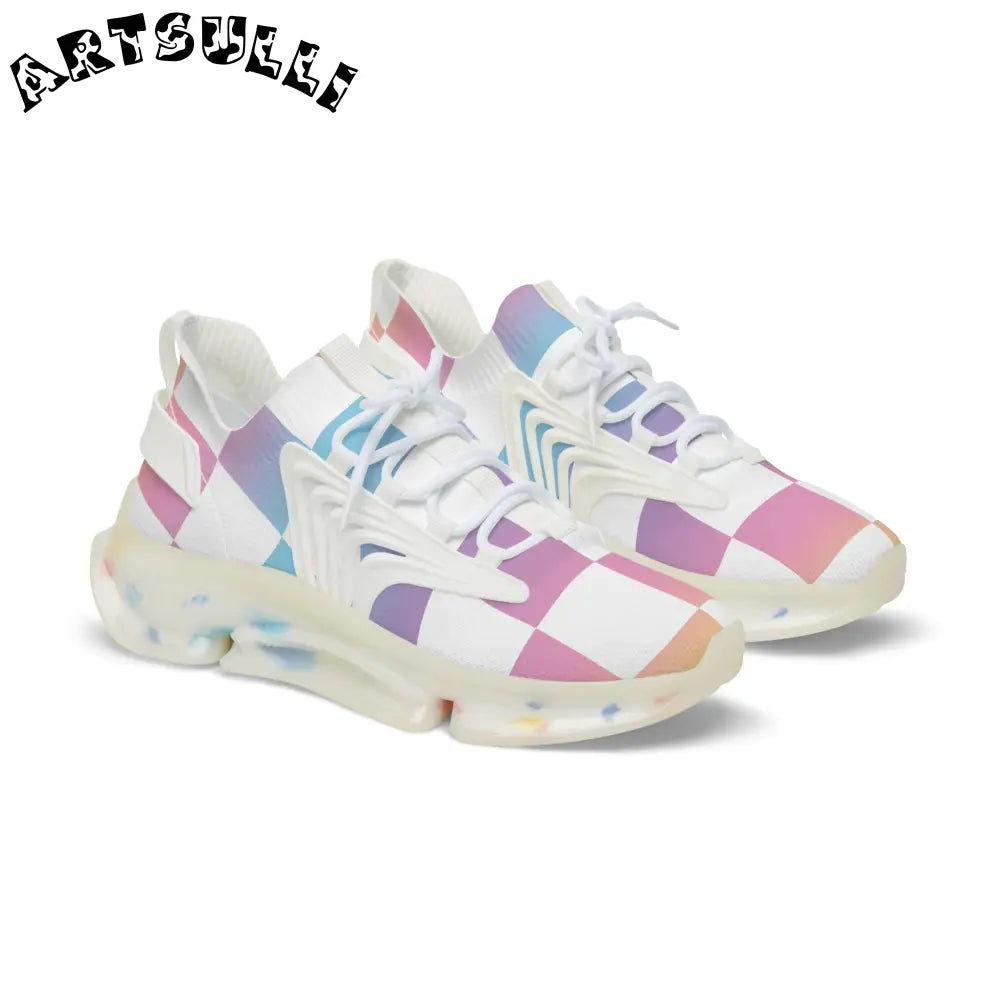 JAKKOUTTHEBXX Vaporwave Check Men’s Mesh Sneakers JAKKOUTTHEBXX