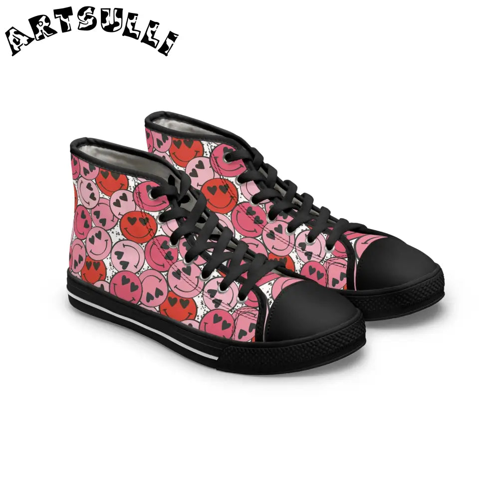 JAKKOUTTHEBXX Smiley Face x Heart Eyes II Pink and Red Women’s High