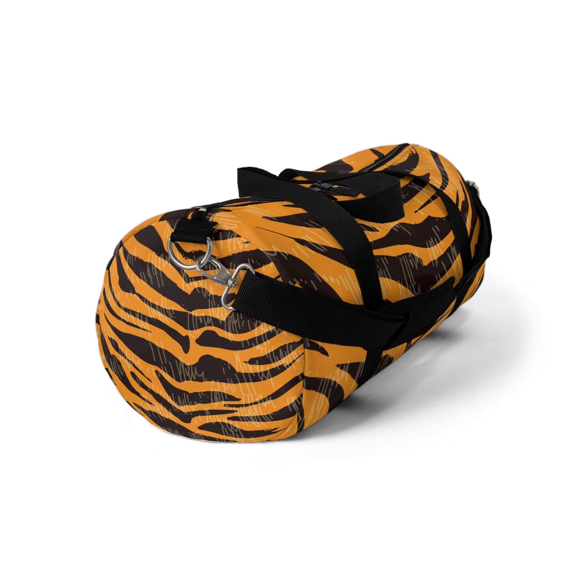 Tiger Scratches Orange & Black Duffel Bag, Artsulli - Art is Long, Life is Short, Bags, , , , , , , 