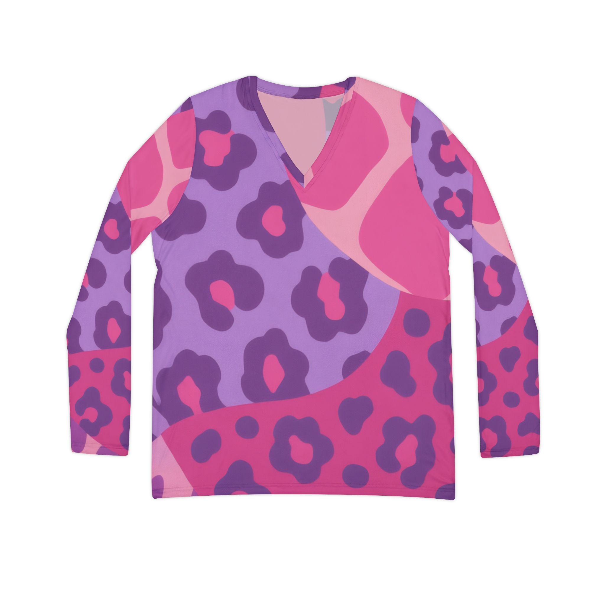 Women's Long Sleeve V-neck Shirt (AOP), Artsulli - Art is Long, Life is Short, All Over Prints, Size, XS, , , , , 72196883393241816511
