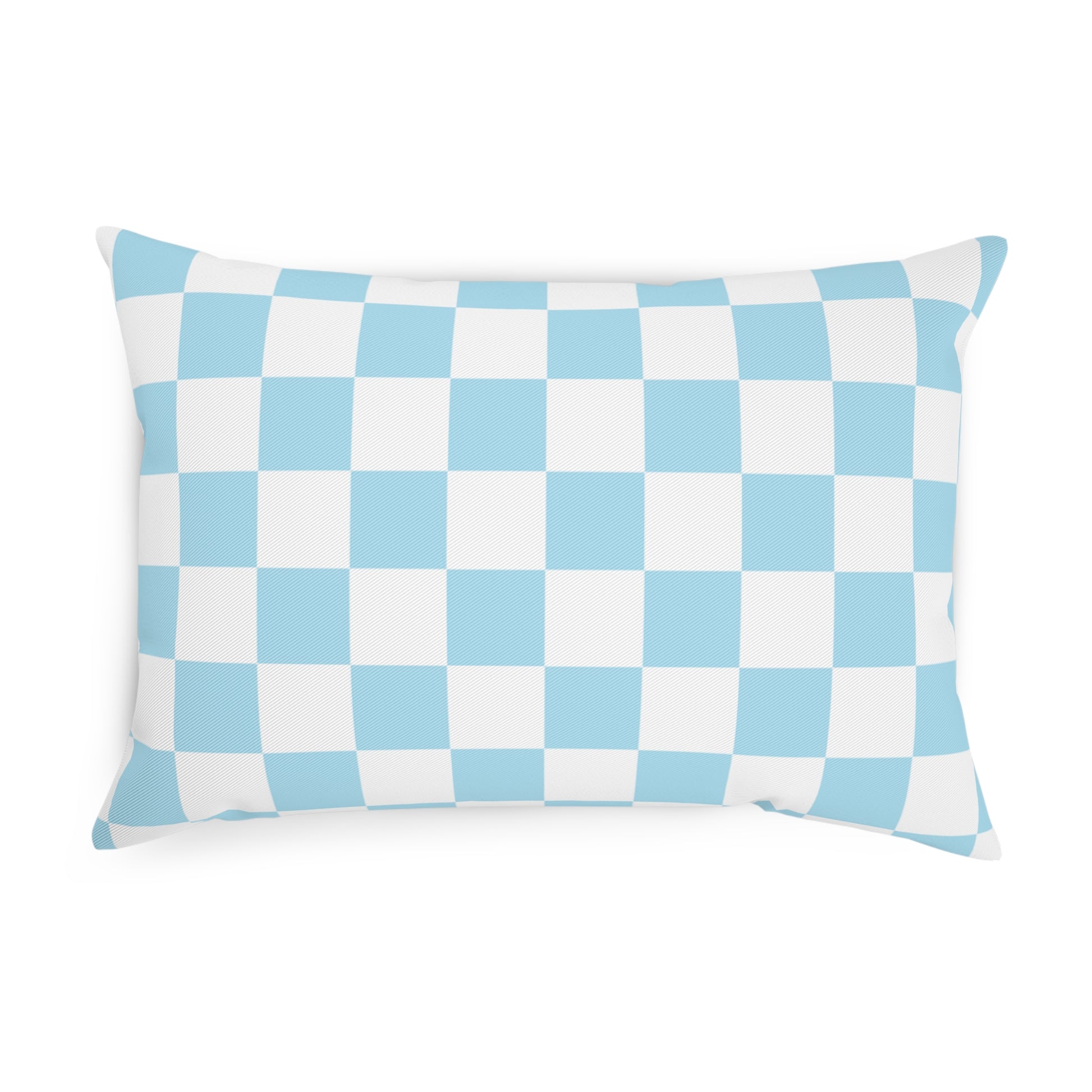 Checkerboard Sky Blue Cushion, Artsulli - Art is Long, Life is Short, Home Decor, , , , , , , 