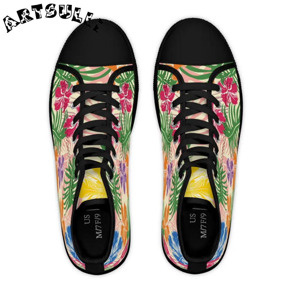 JAKKOUTTHEBXX Tropical Floral High-Top Sneakers 2025