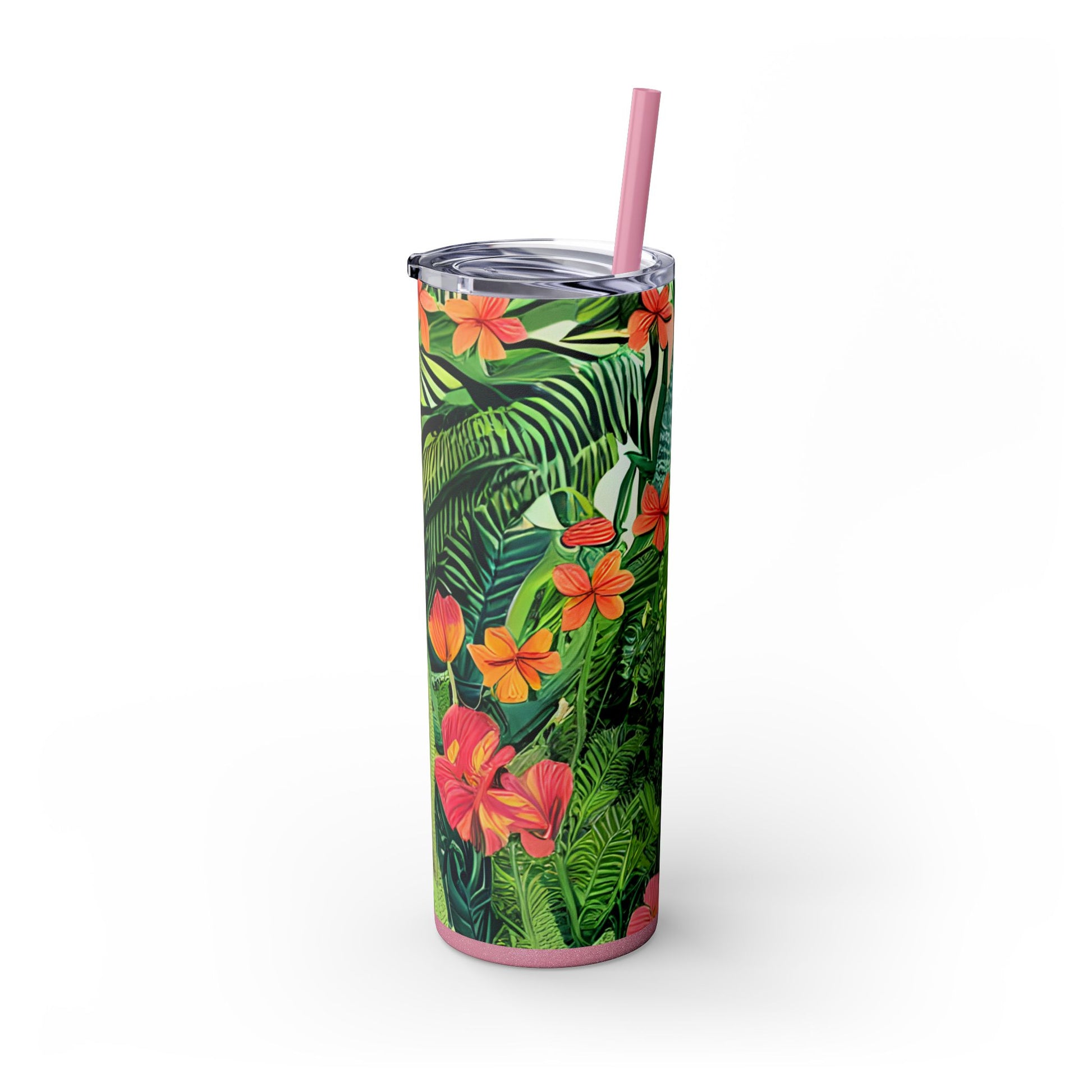 Jungle Zebra Art Skinny Tumbler with Straw, 20oz, Artsulli - Art is Long, Life is Short, Mug, , , , , , , 