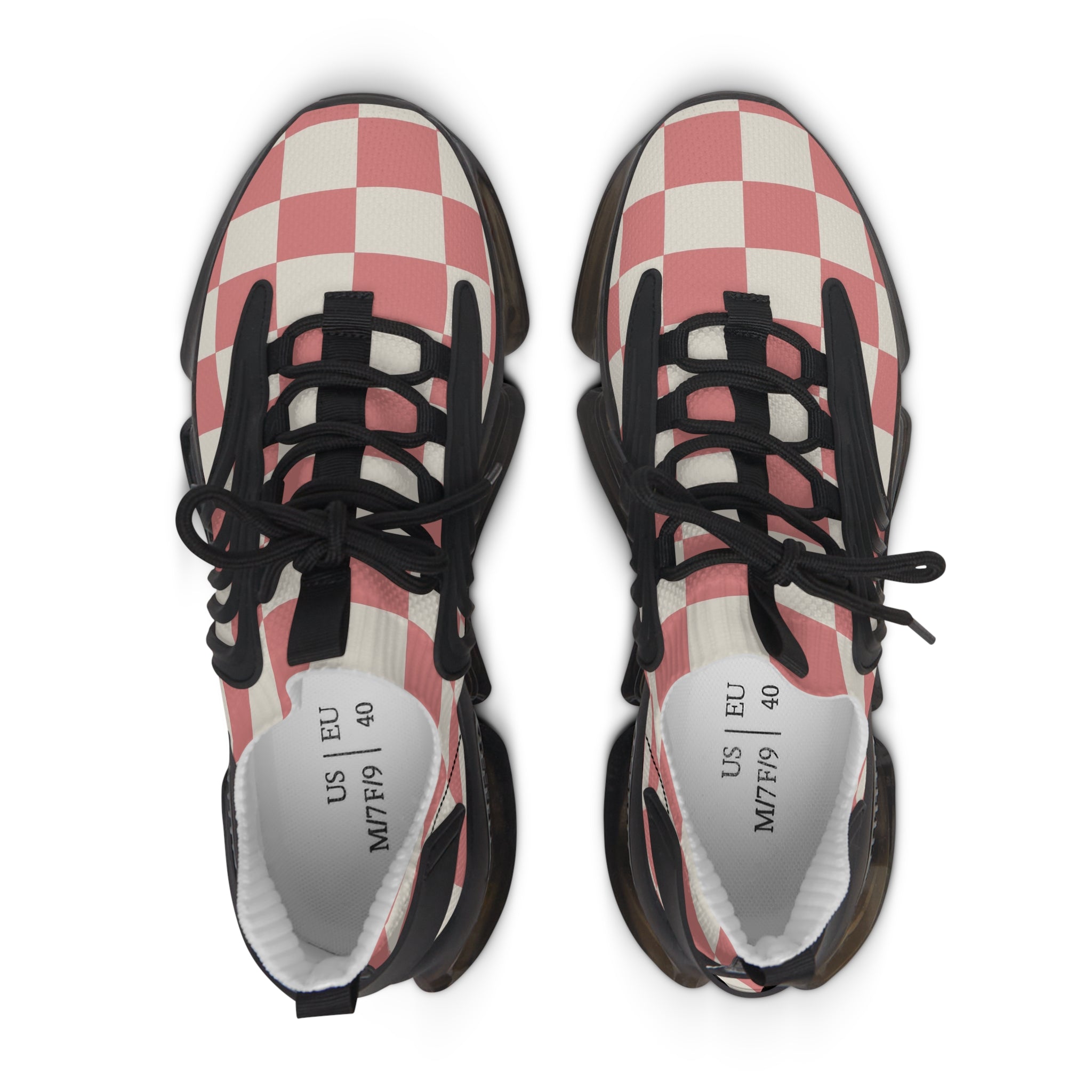 Retro Checkered Grassland Sprites Women's Mesh Sneakers, Artsulli - Art is Long, Life is Short, Shoes, , , , , , , 