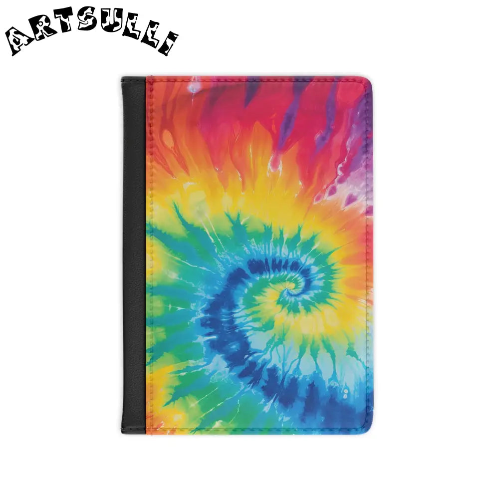 JAKKOUTTHEBXX Tie-Dye Spiral Faux Leather Passport Cover 2025