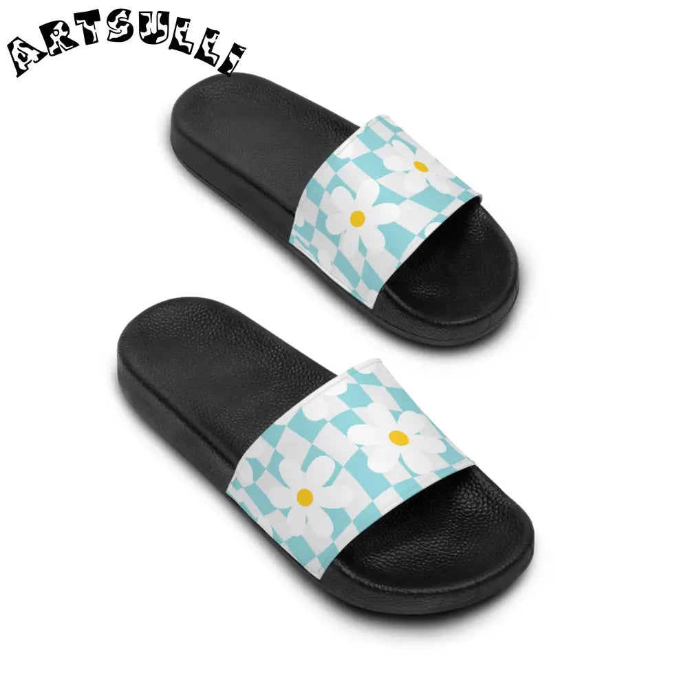 JAKKOUTTHEBXX Trippy Check Garden Men’s Slide Sandals JAKKOUTTHEBXX