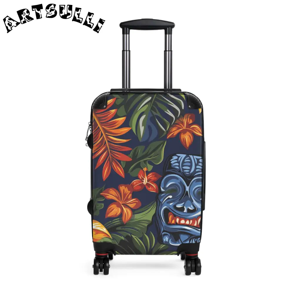 JAKKOUTTHEBXX Tropical Tiki Mask Carry-On Suitcase 2025