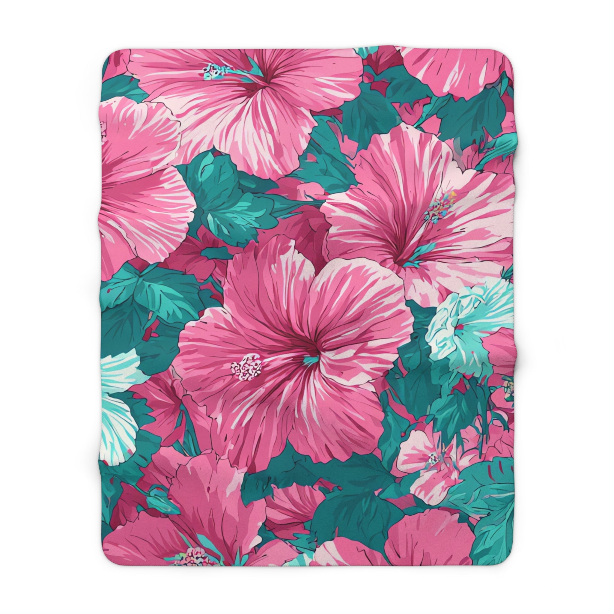 Flowerpunk Aloha Sherpa Fleece Blanket, Artsulli - Art is Long, Life is Short, Home Decor, Size, 60" × 80", , , , , 26393991898618924602