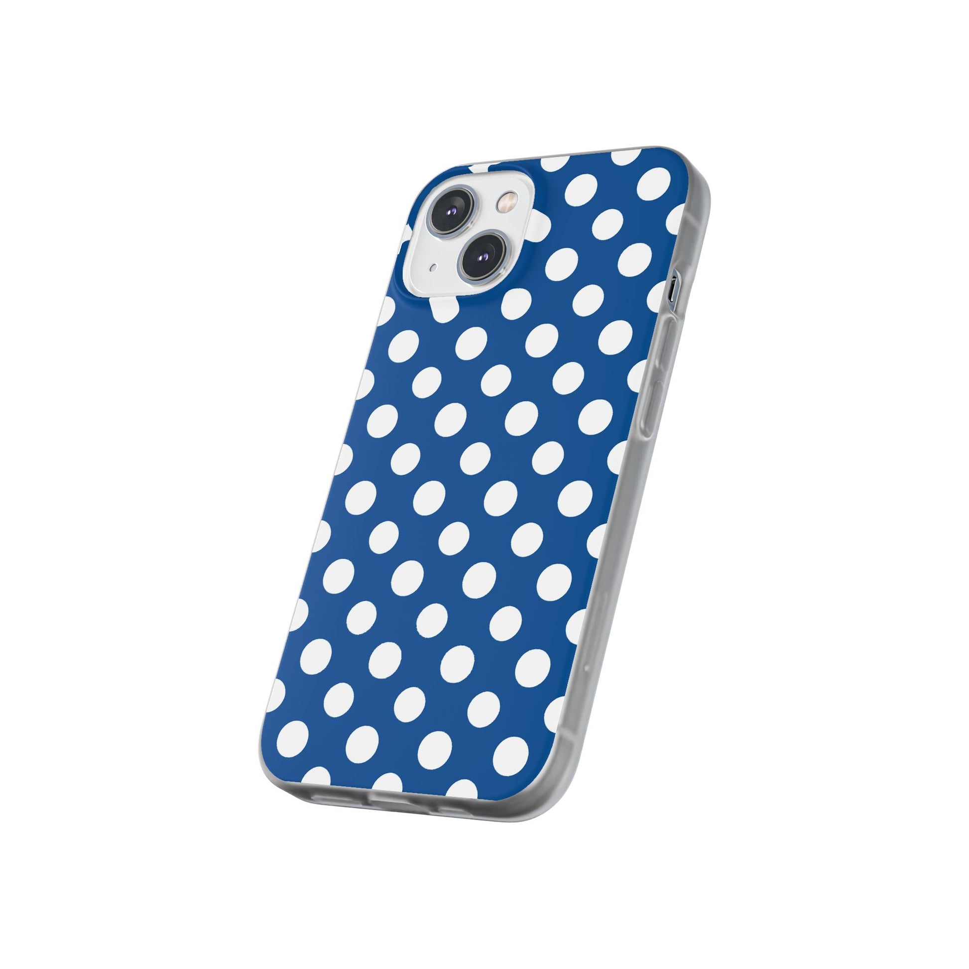 Blue and White Polka Dot iPhone Case, Artsulli - Art is Long, Life is Short, Phone Case, , , , , , , 