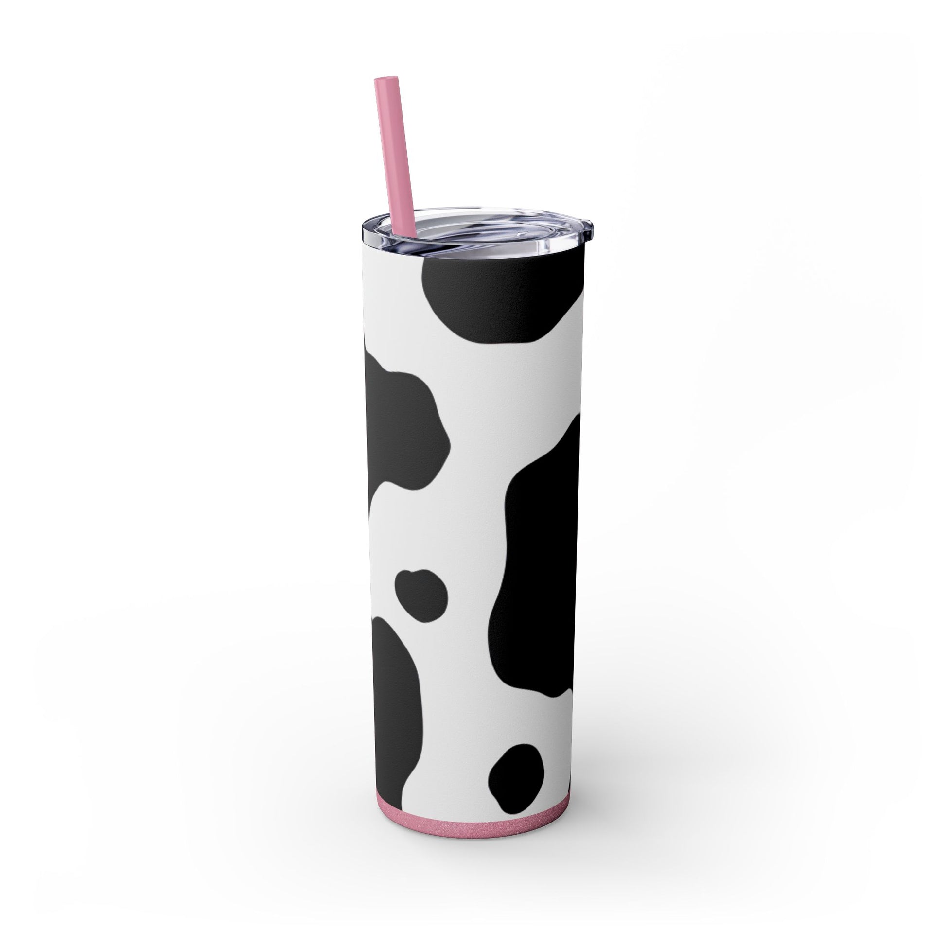 Cow Print Focus Skinny Tumbler with Straw, 20oz, Artsulli - Art is Long, Life is Short, Mug, , , , , , , 
